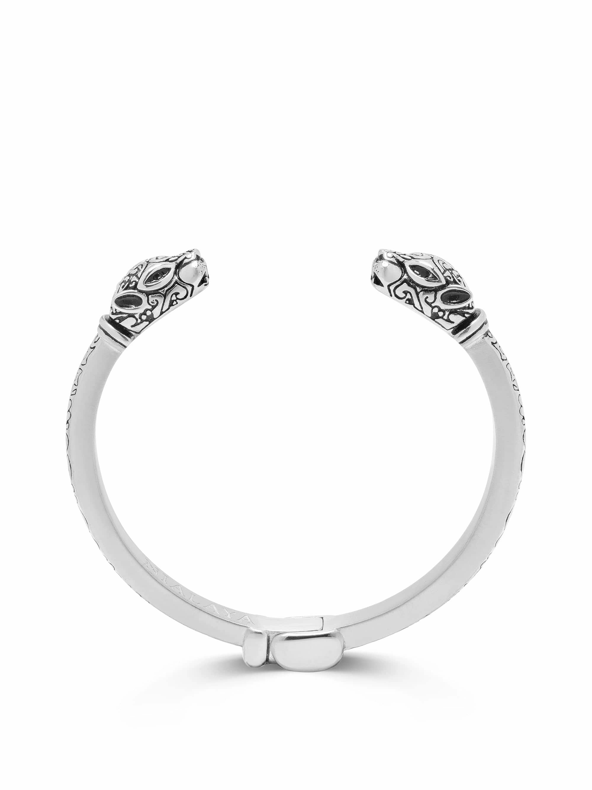 Men's Panther Bangle in Silver
