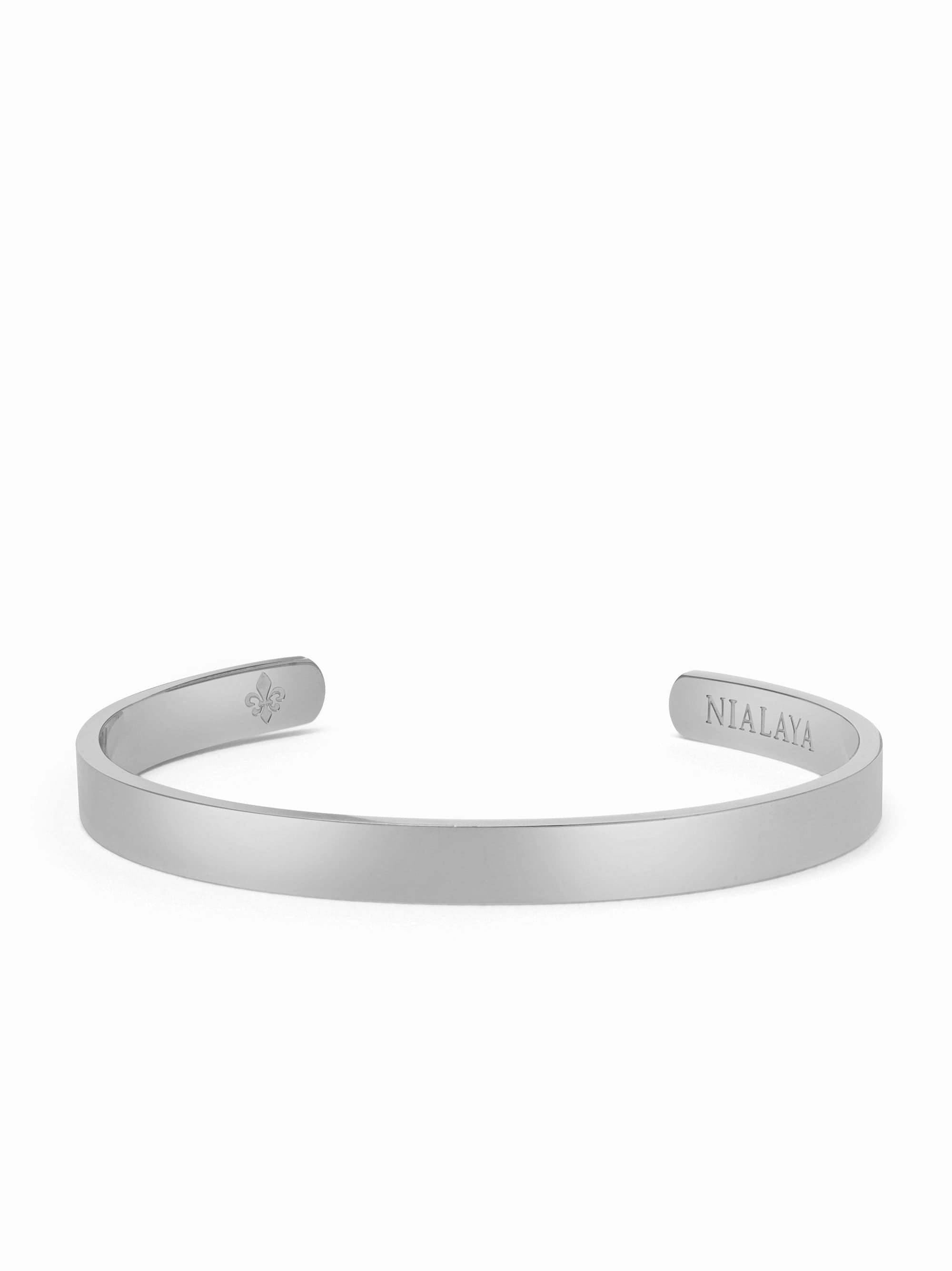 Men's Silver Open Cuff Bangle