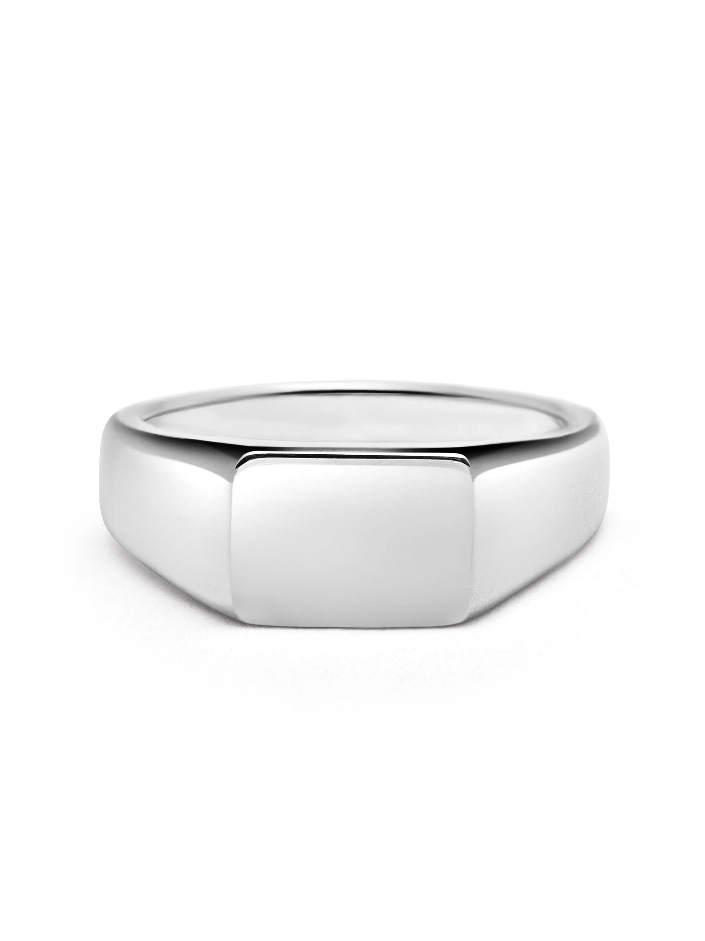 Men's Rectangle Sterling Silver Signet Ring
