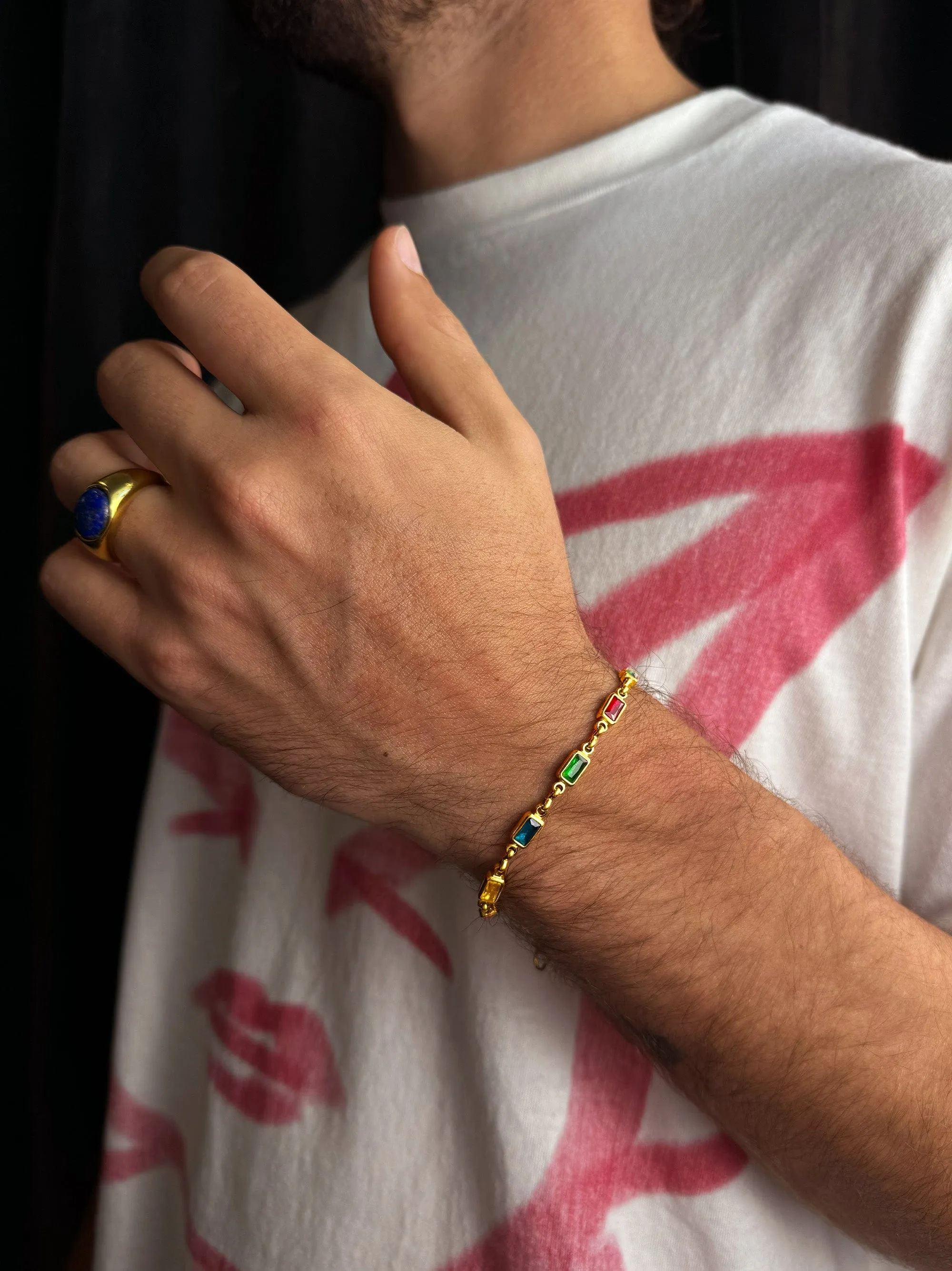 Men's Rectangle Tennis Bracelet