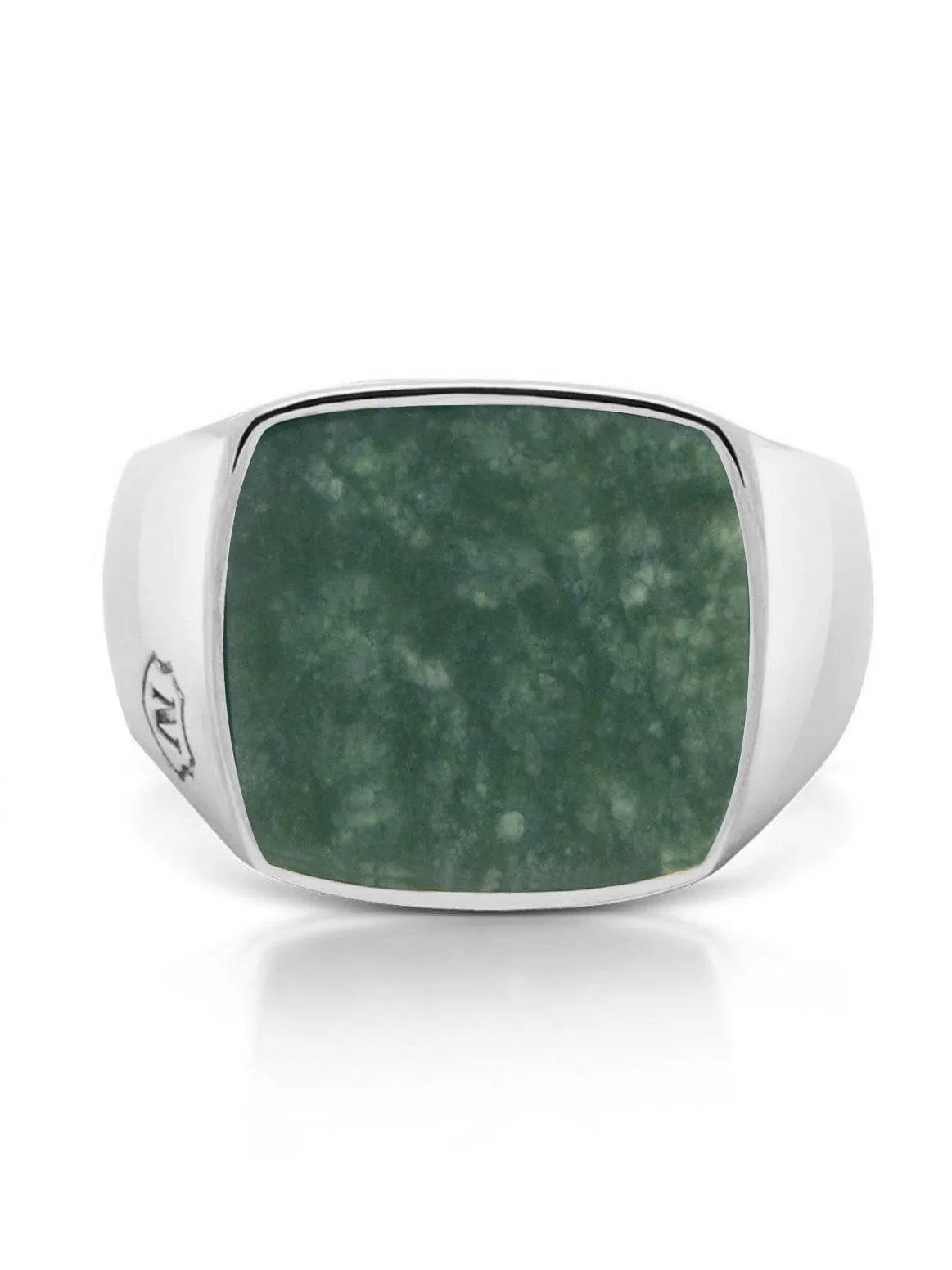 Men's Silver Signet Ring with African Turquoise