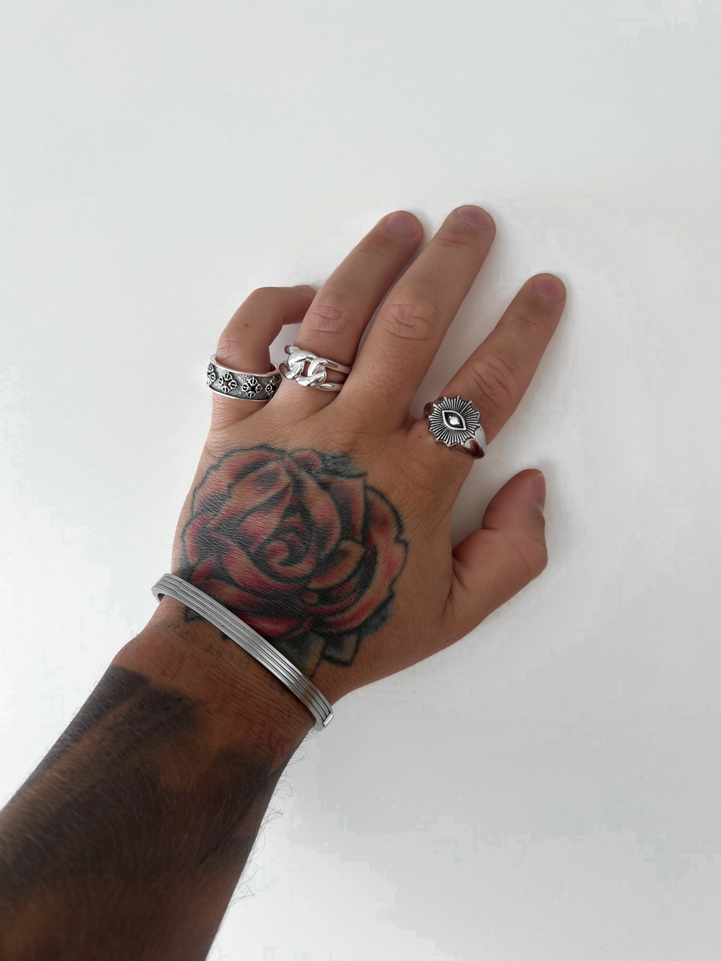 Men's Sterling Silver Dorje Ring