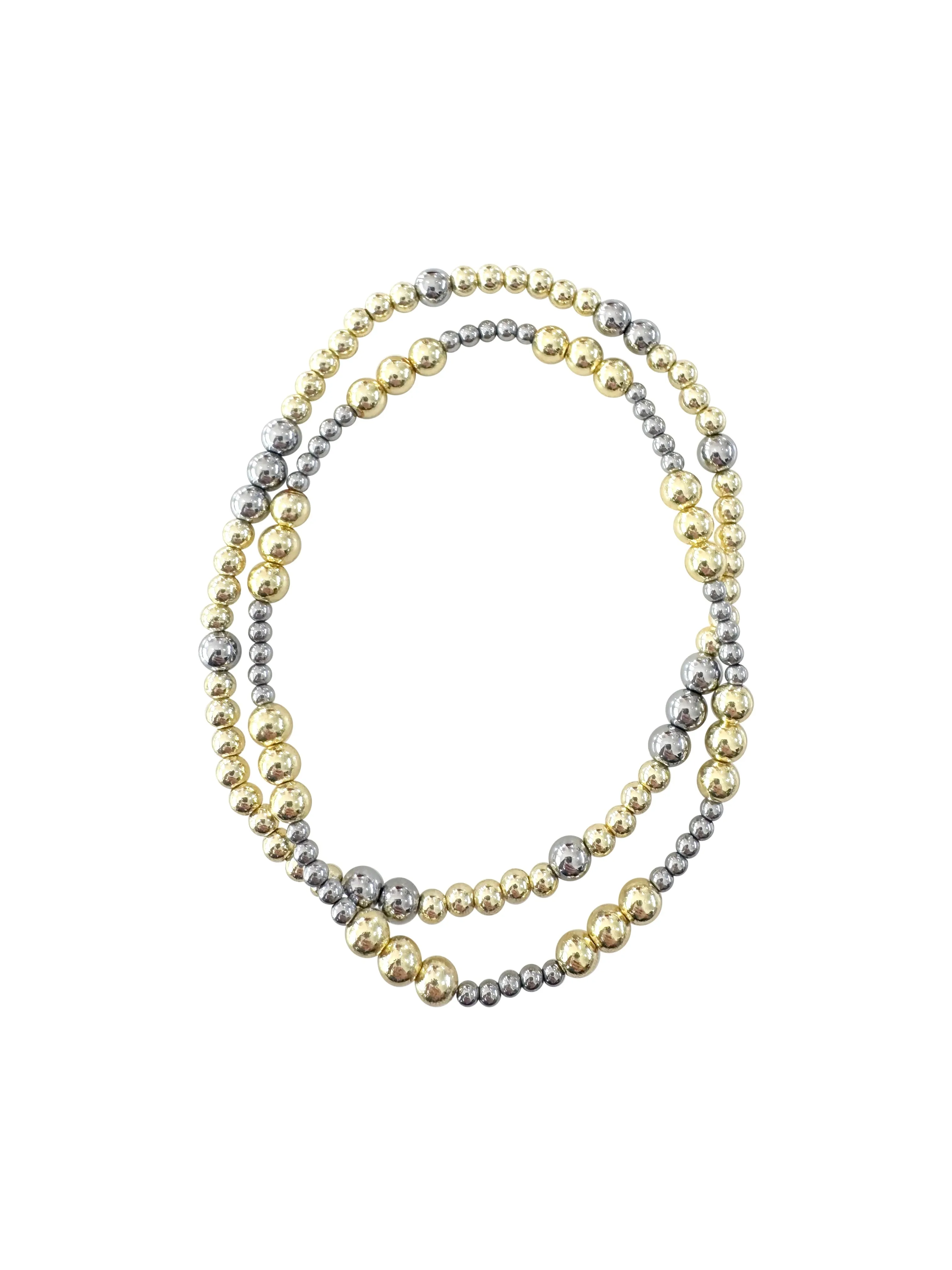 Mixed Metal Double Bracelet