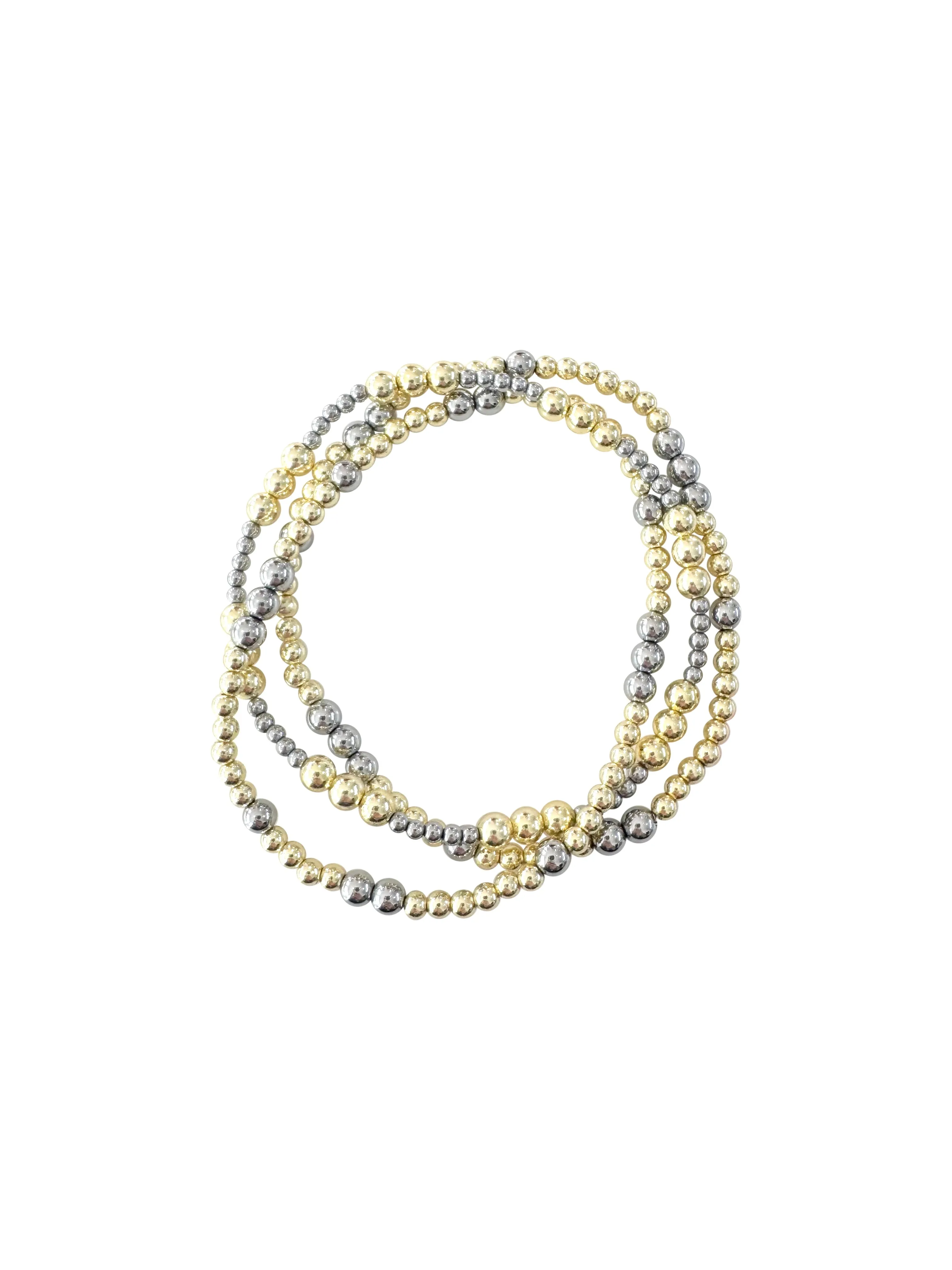 Mixed Metal Triple Bracelet