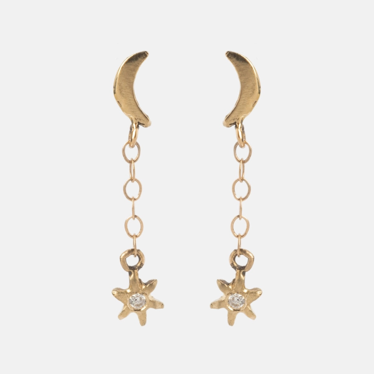Moon and Stars Drop Earrings