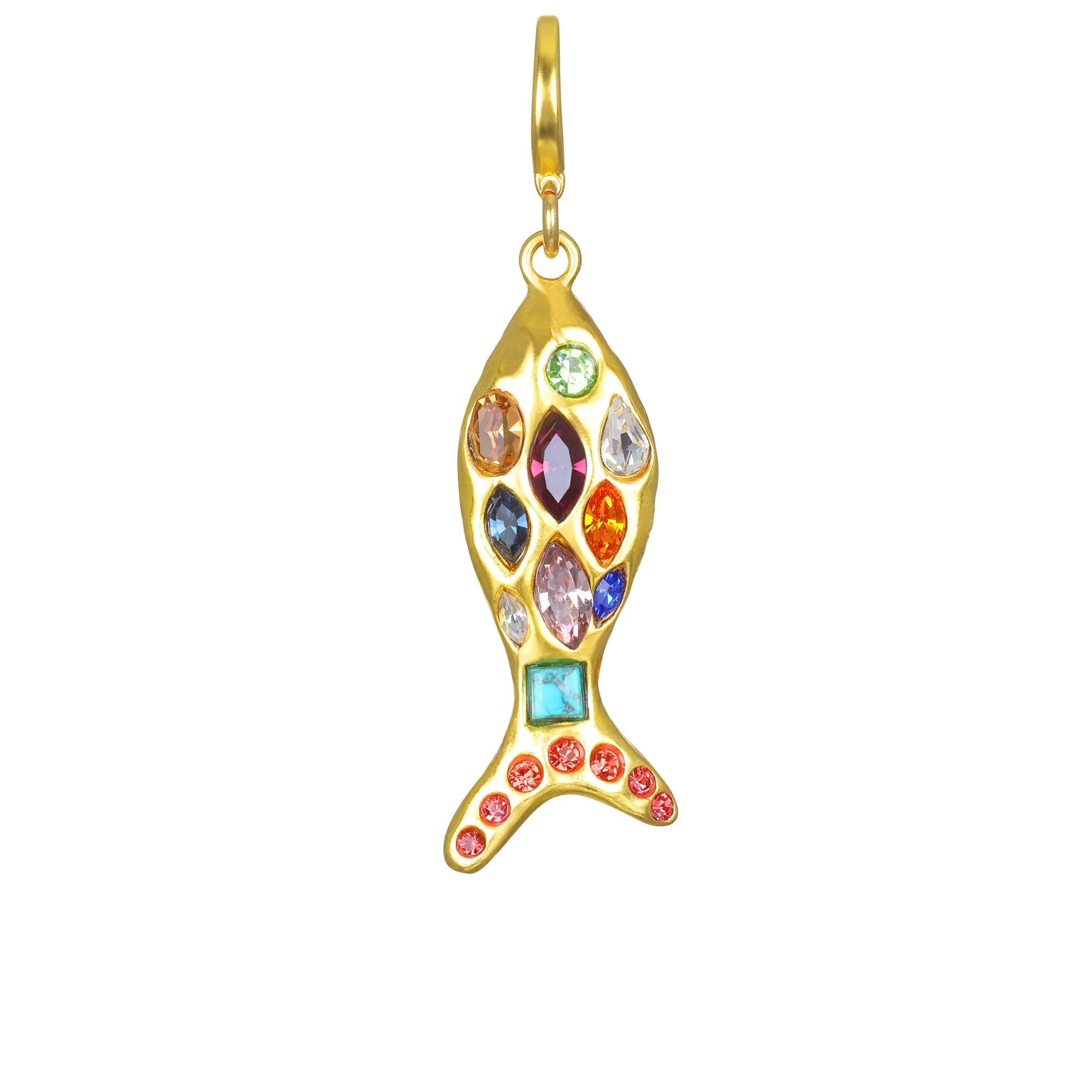 Mosaic Fish Clip-On Charm