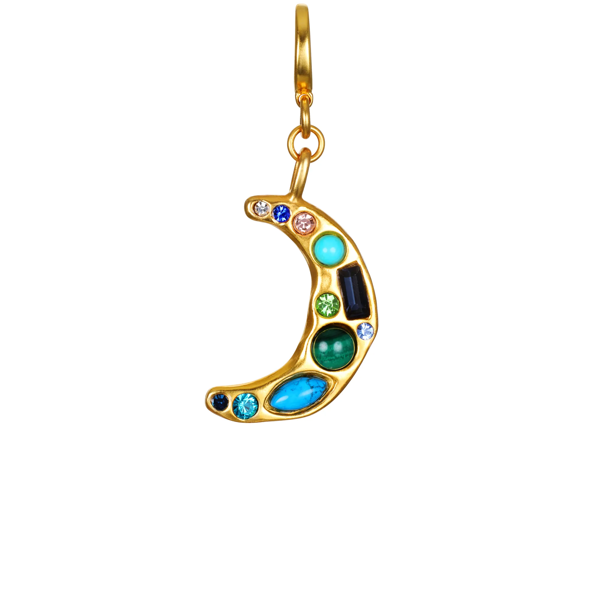 Mosaic Moon Clip-On Charm