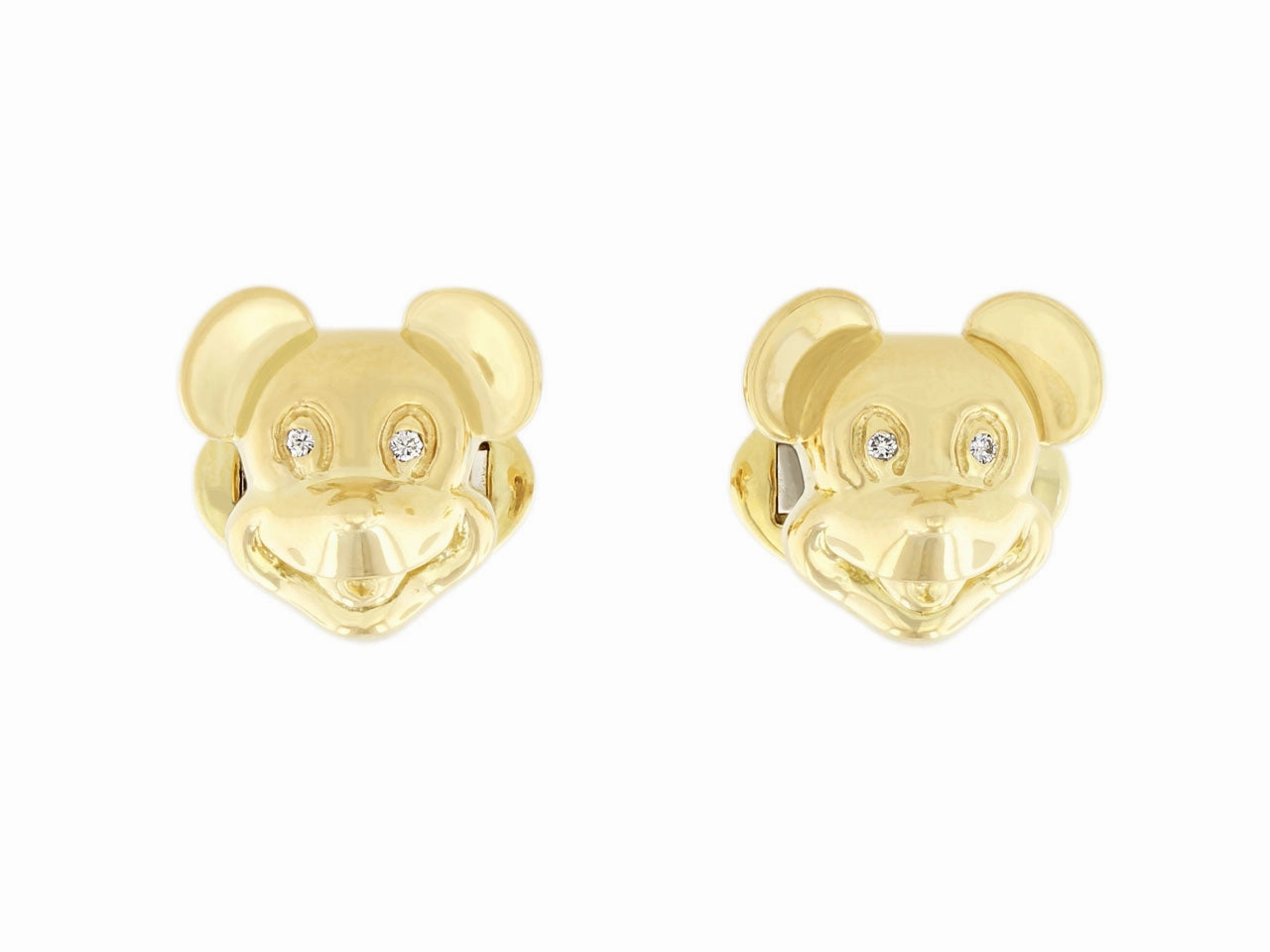 Mouse Cufflinks in 18K