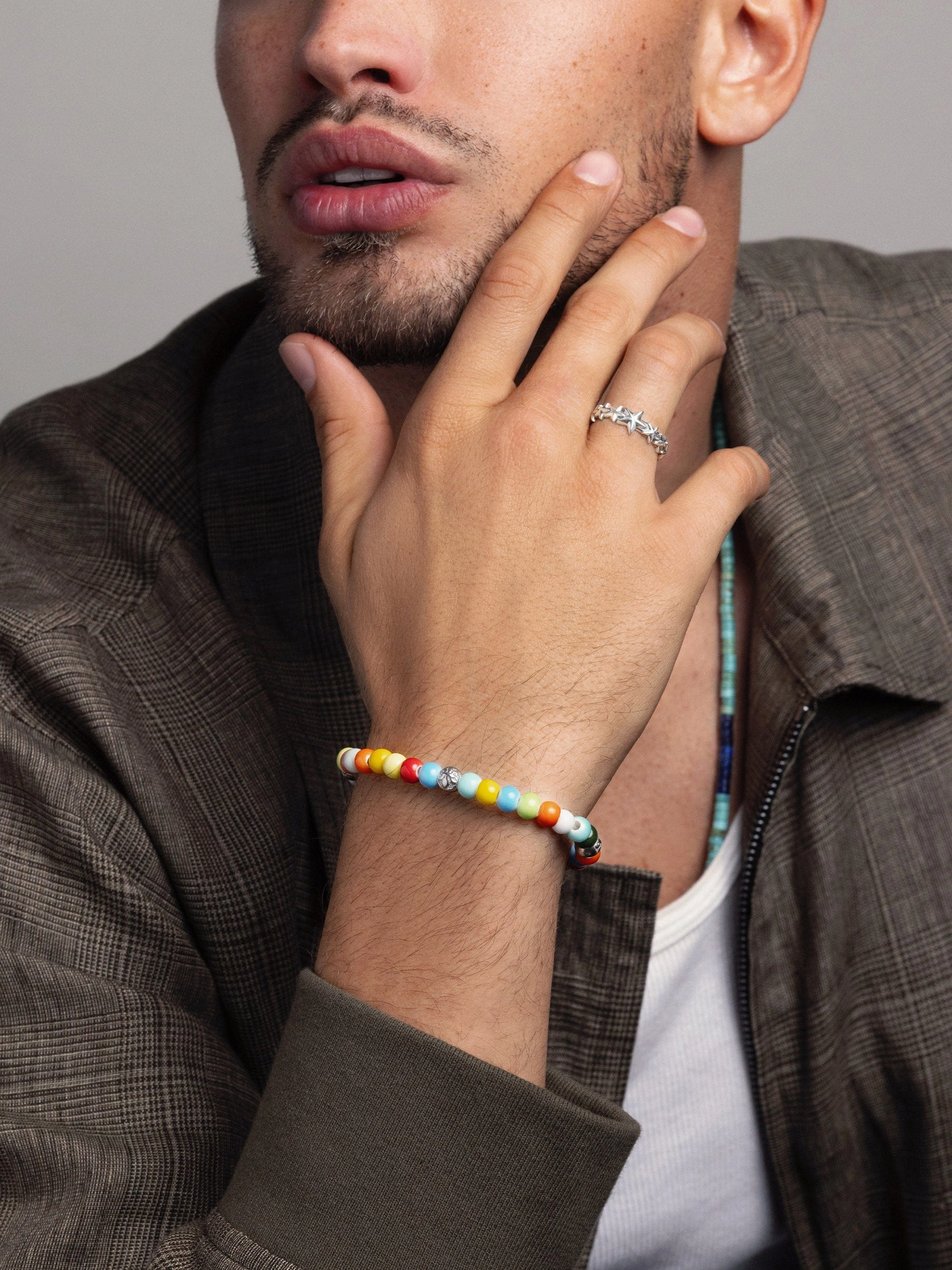 Multicolor Ceramic Beaded Bracelet