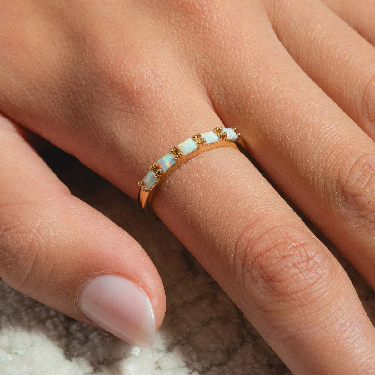 Opal Baguette Band