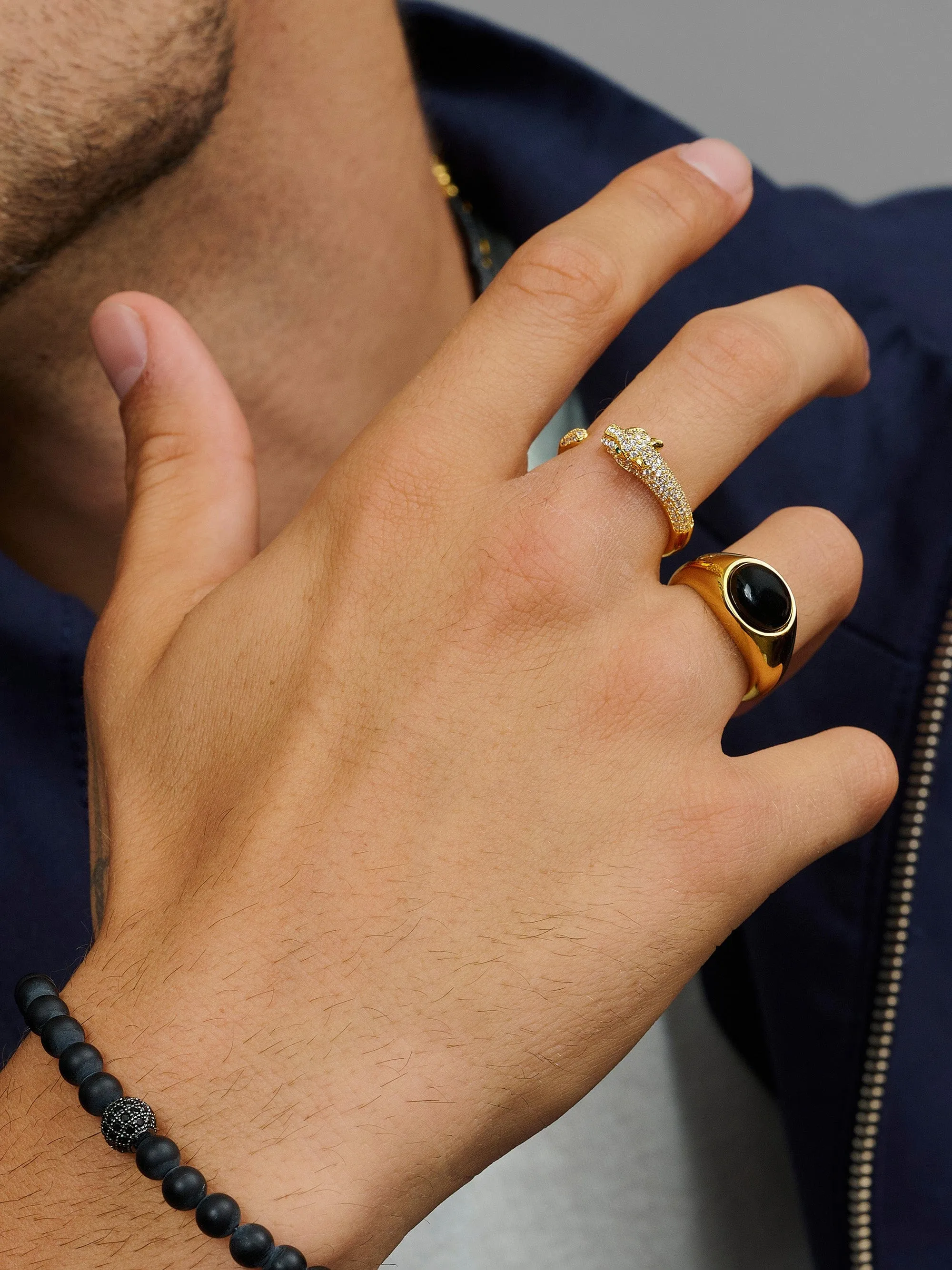 Panther Wrap Ring in Gold