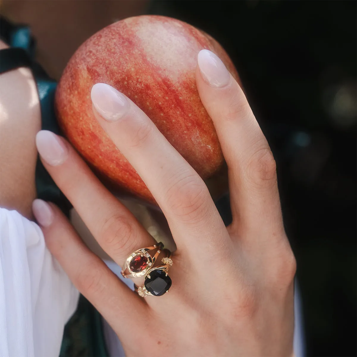 Past Life Black Spinel Statement Ring