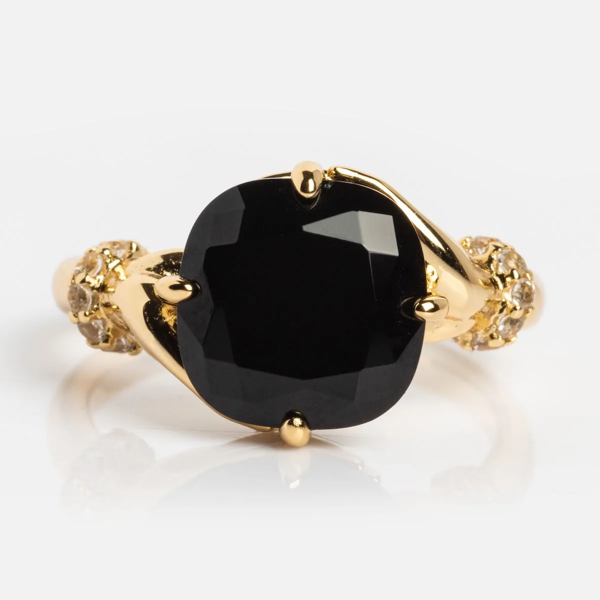 Past Life Black Spinel Statement Ring