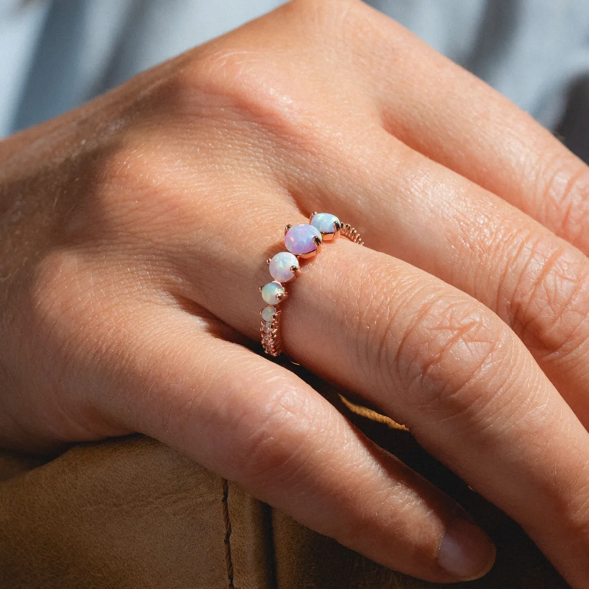 Pastel Opal Shooting Star Ring