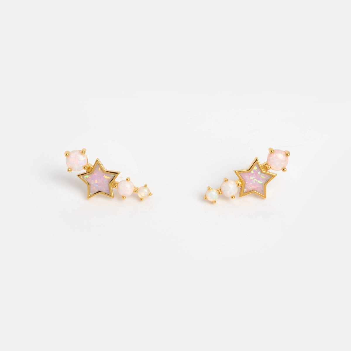 Pastel Opal Shooting Star Studs