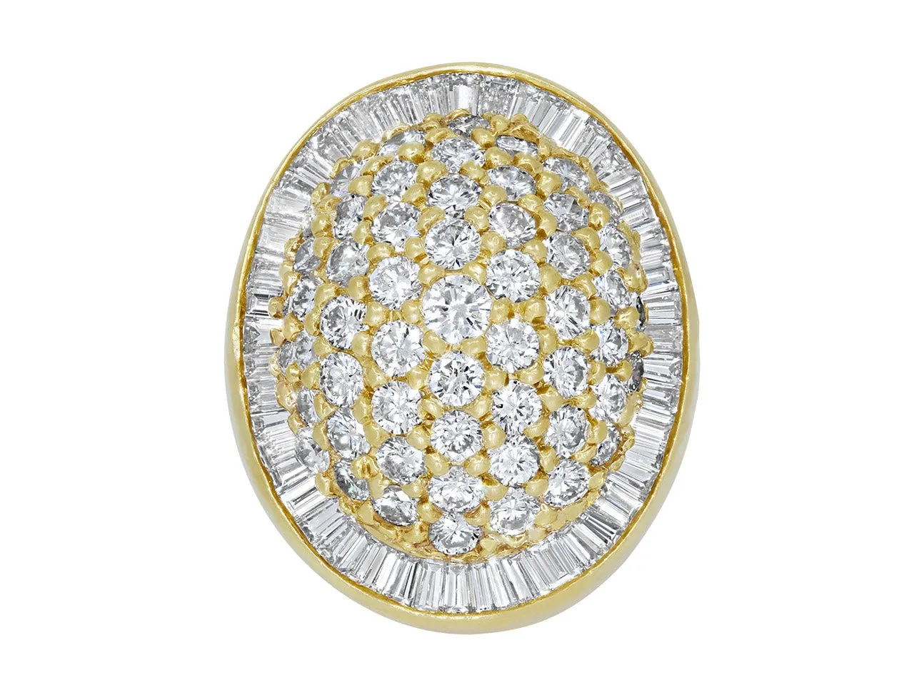 Pav Diamond Ring in 18K Gold