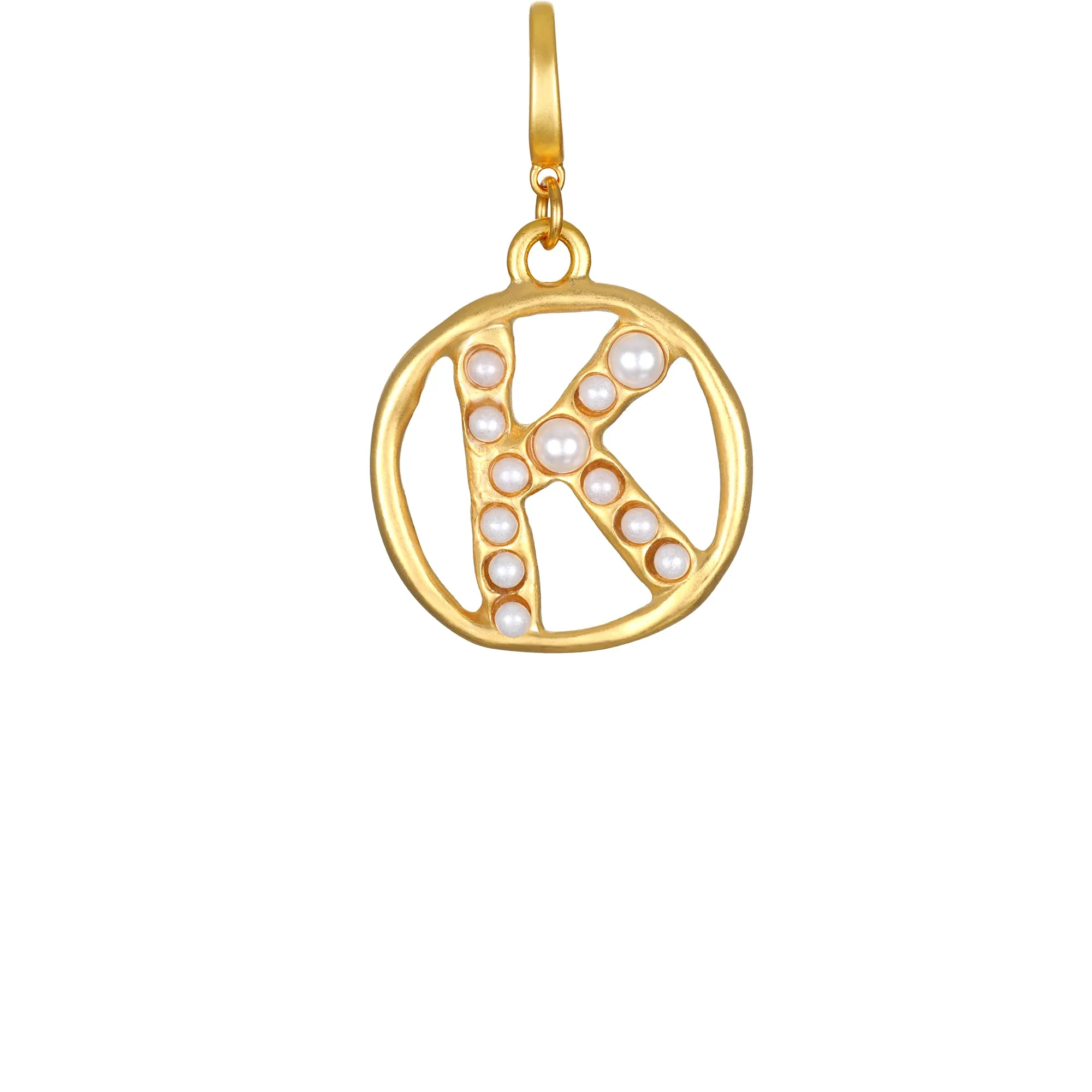 Pearl Initial Clip-On Charm