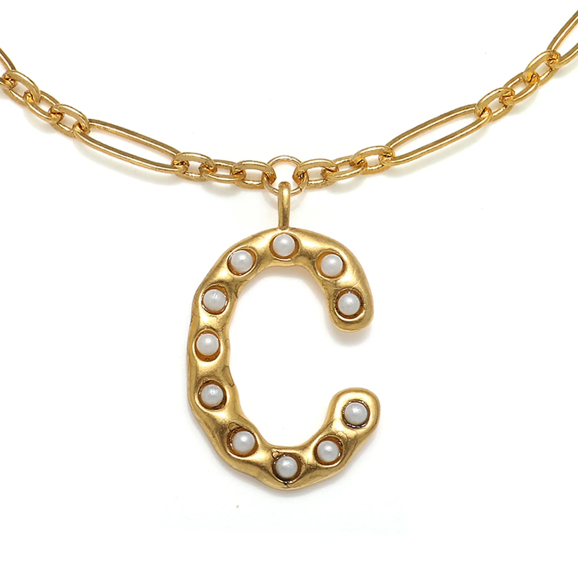 Pearl Initial Necklace