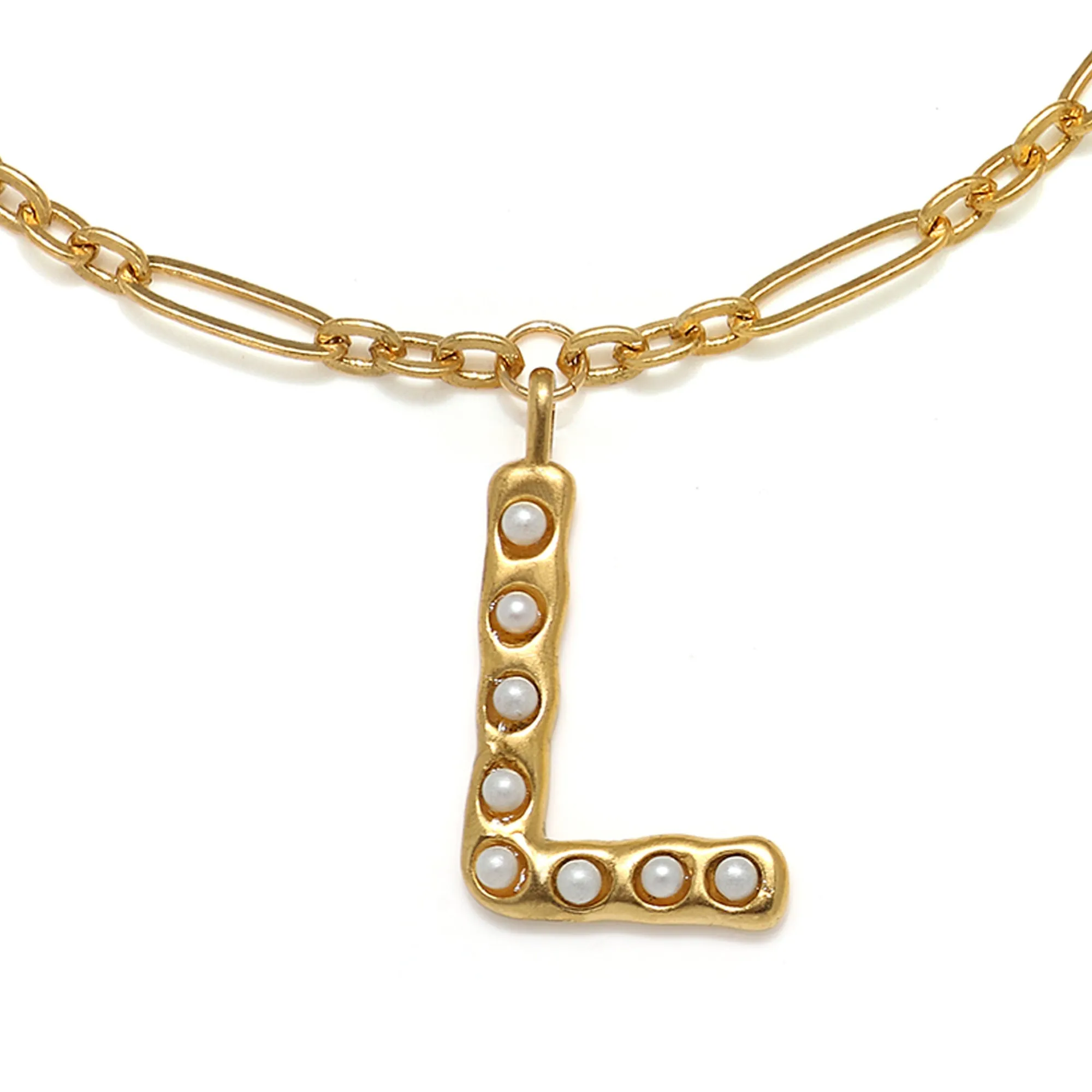 Pearl Initial Necklace