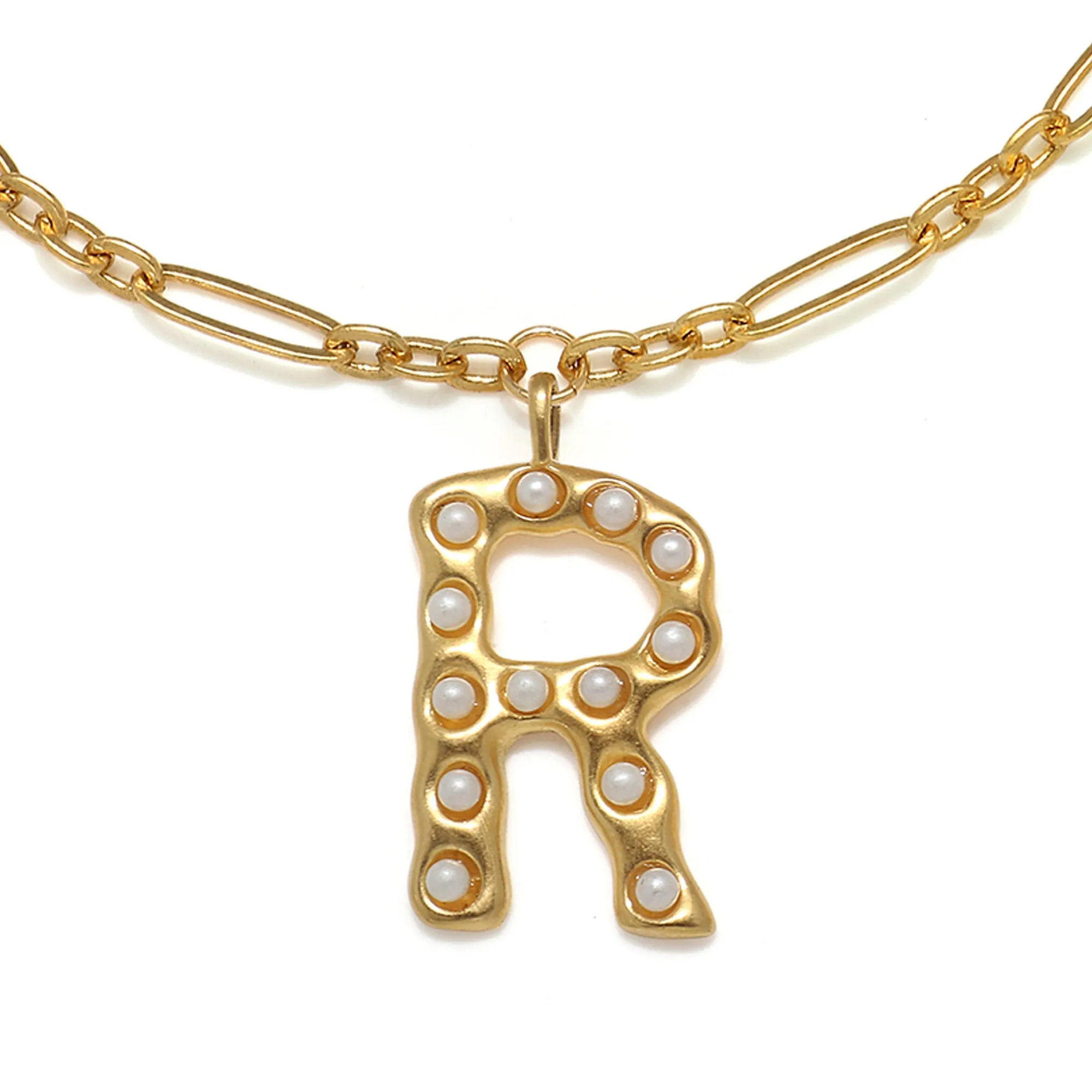 Pearl Initial Necklace