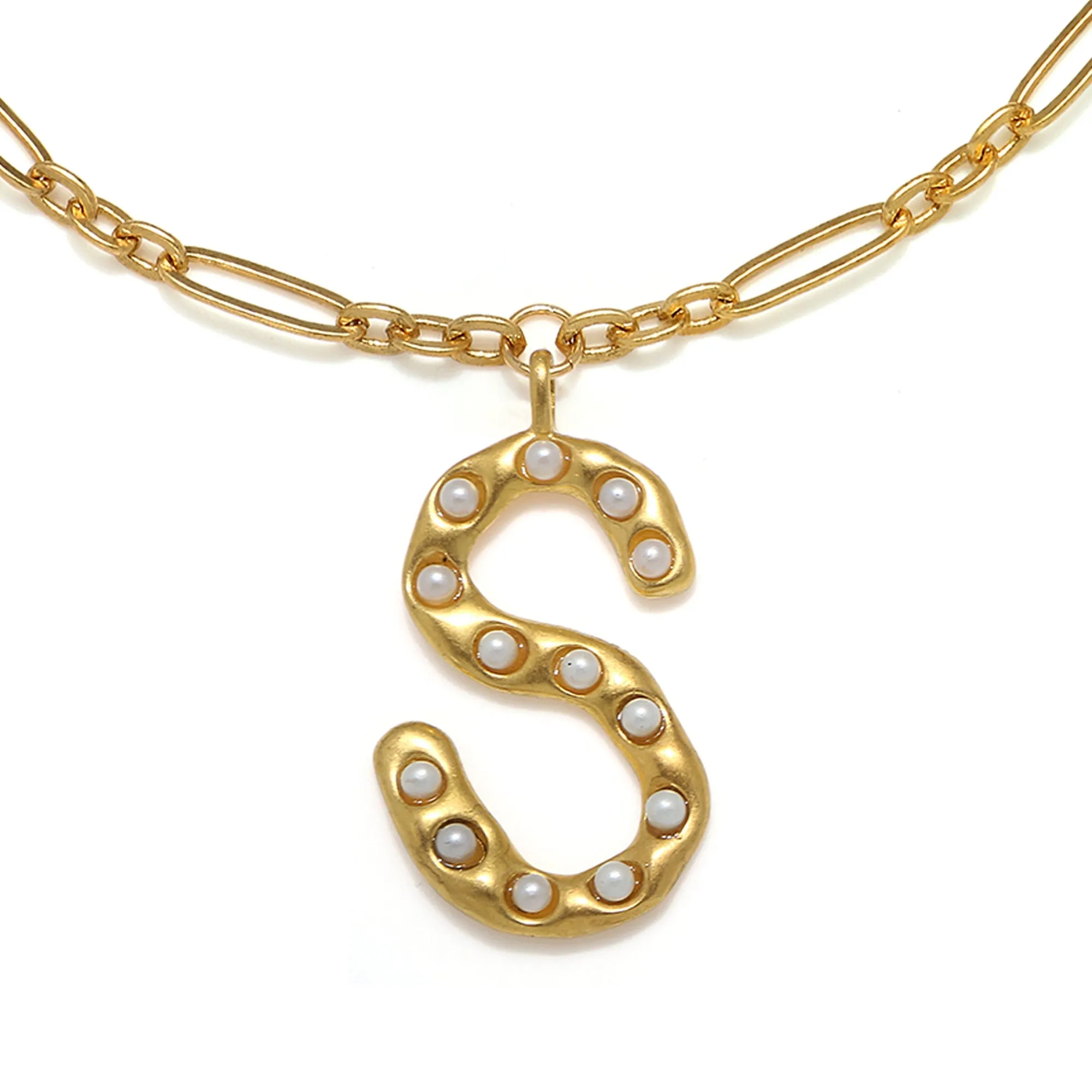 Pearl Initial Necklace