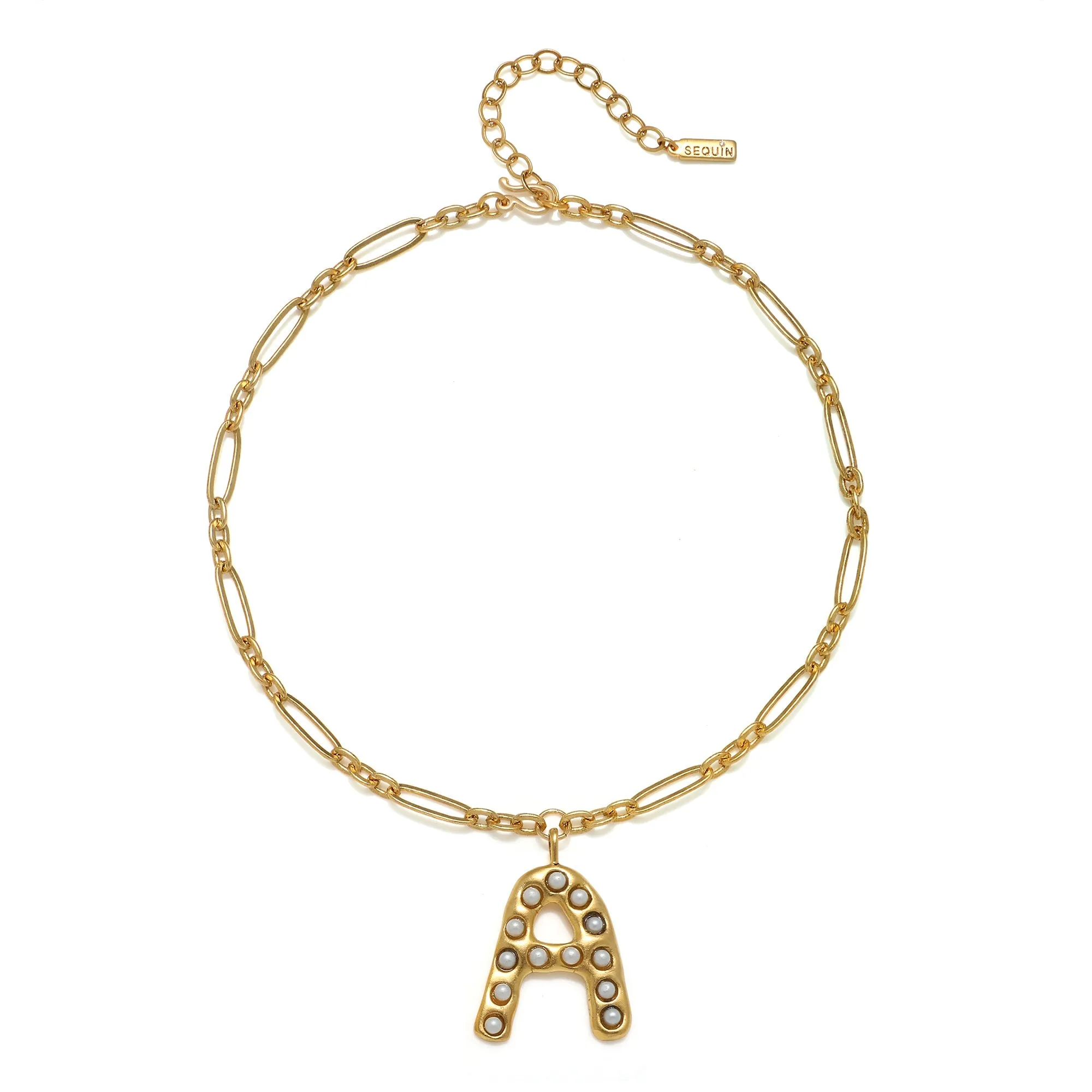 Pearl Initial Necklace