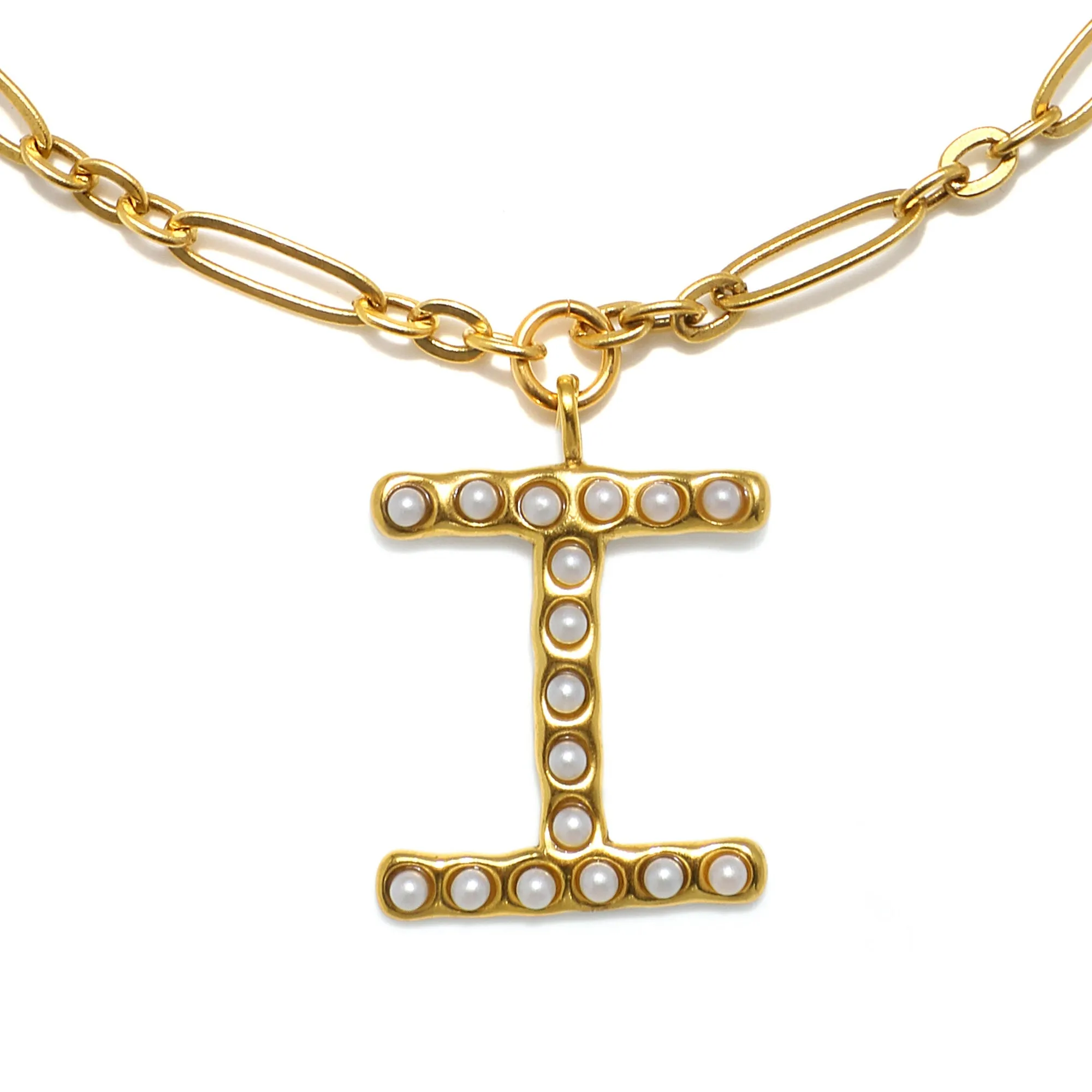 Pearl Initial Necklace