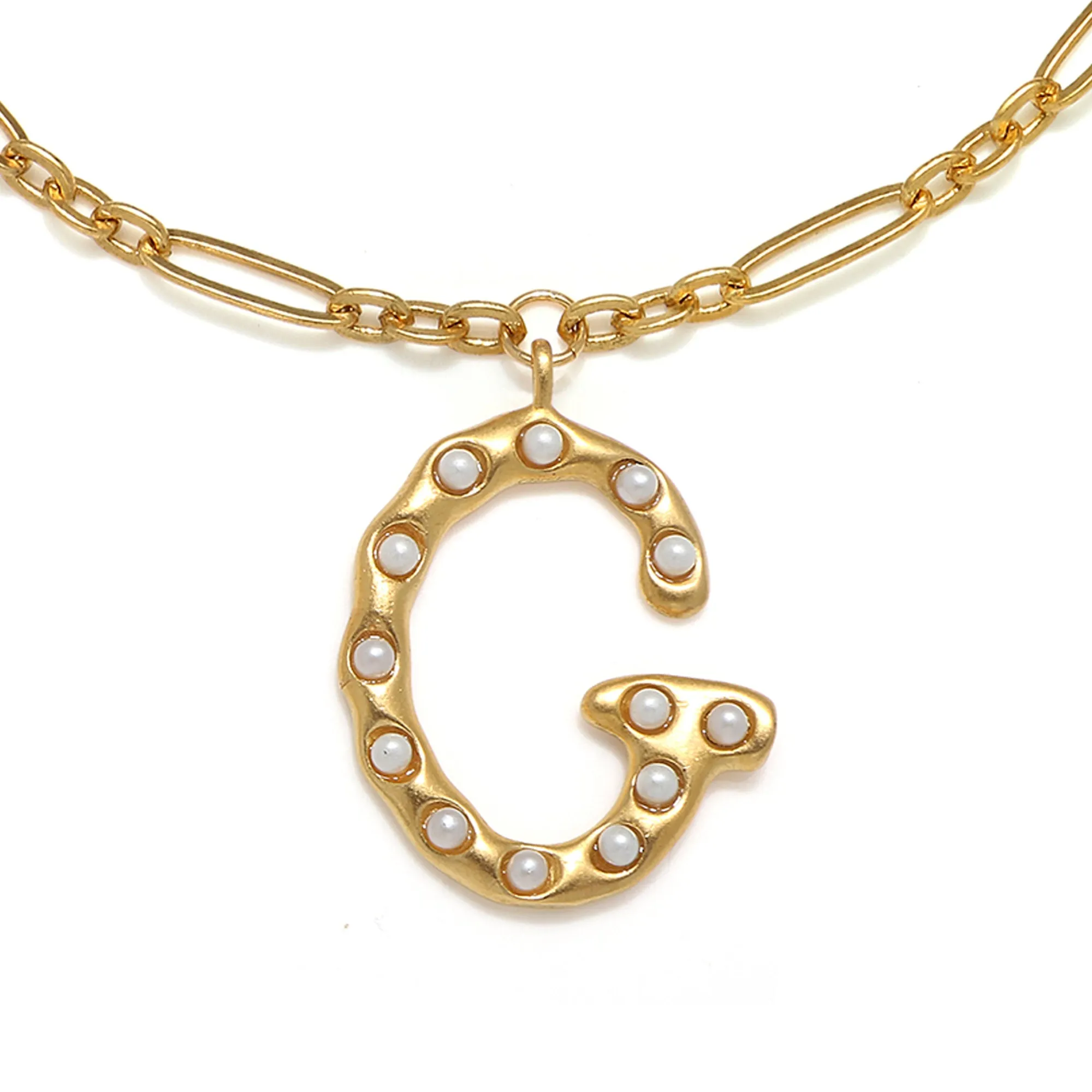 Pearl Initial Necklace