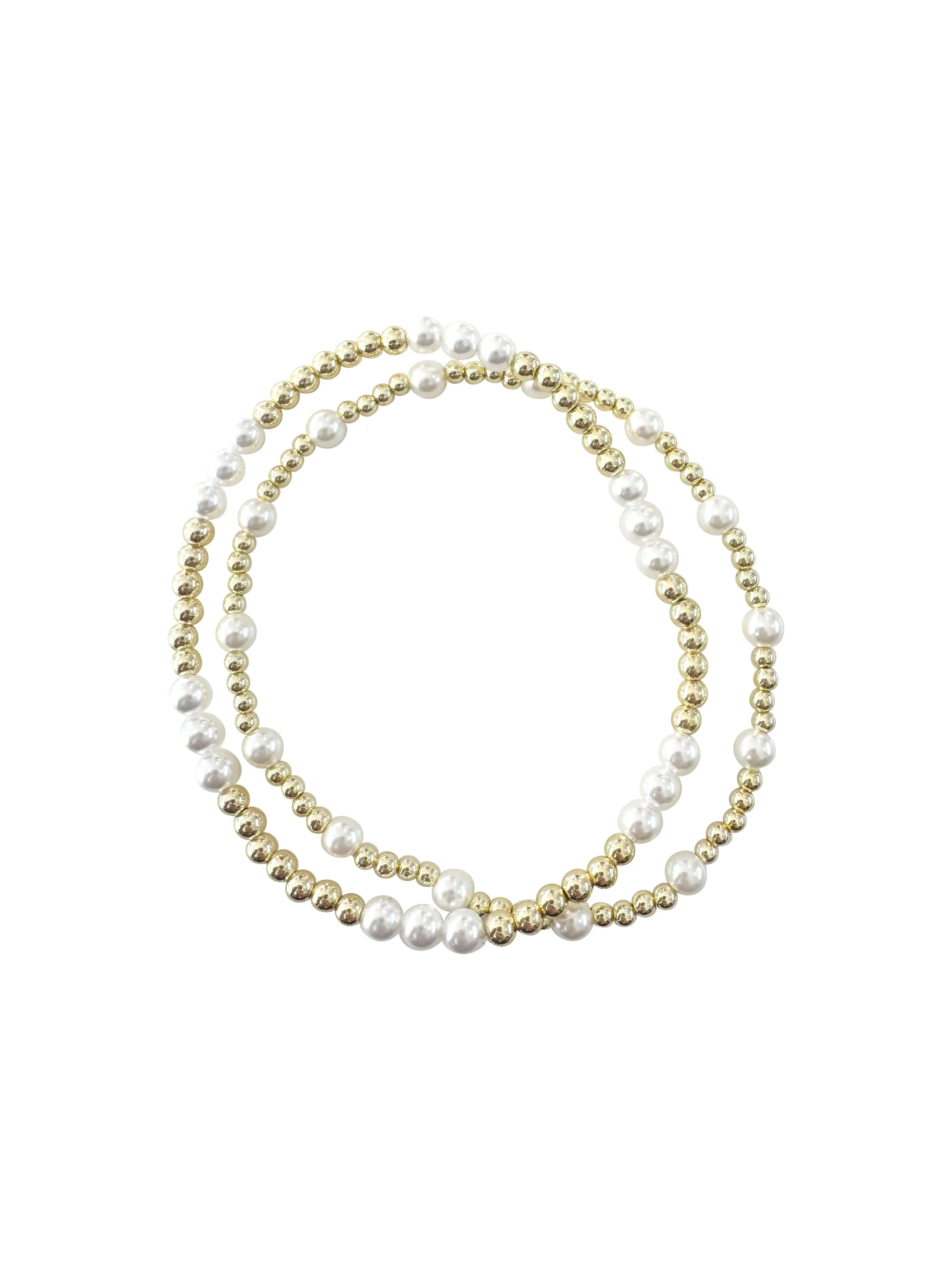 Pearl Stretch Double Bracelet