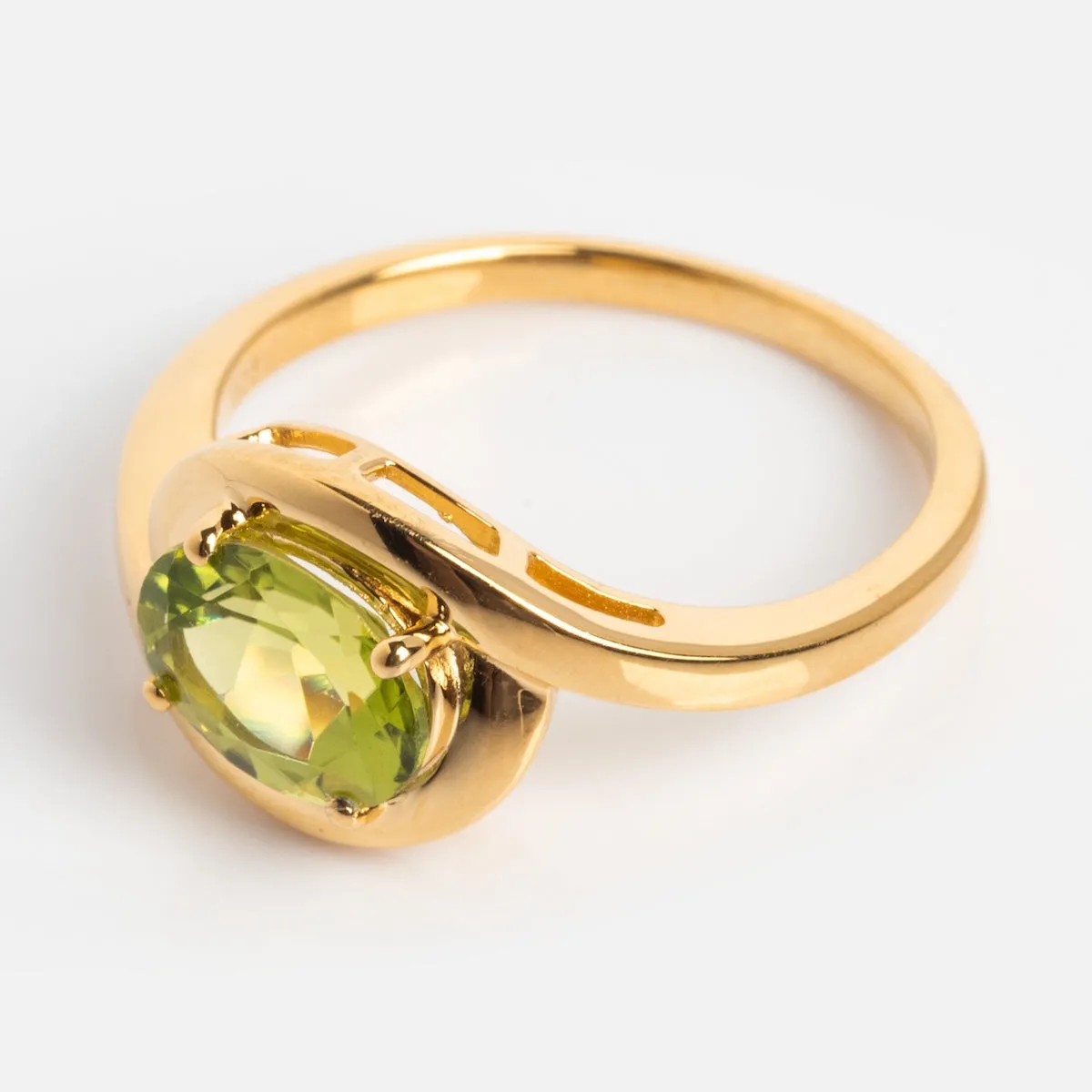 Peridot Poetry Statement Ring