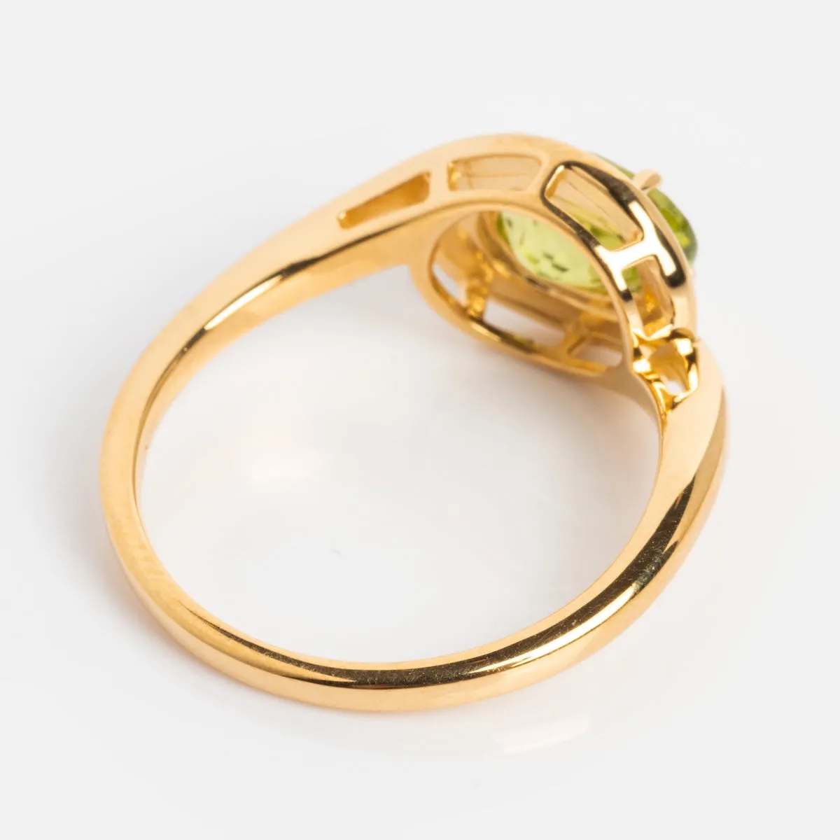 Peridot Poetry Statement Ring