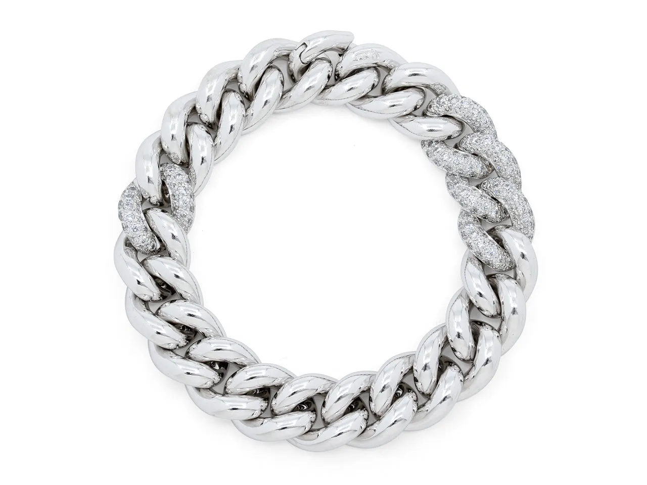 Pomellato Diamond 'Gourmette' Bracelet in 18K White Gold