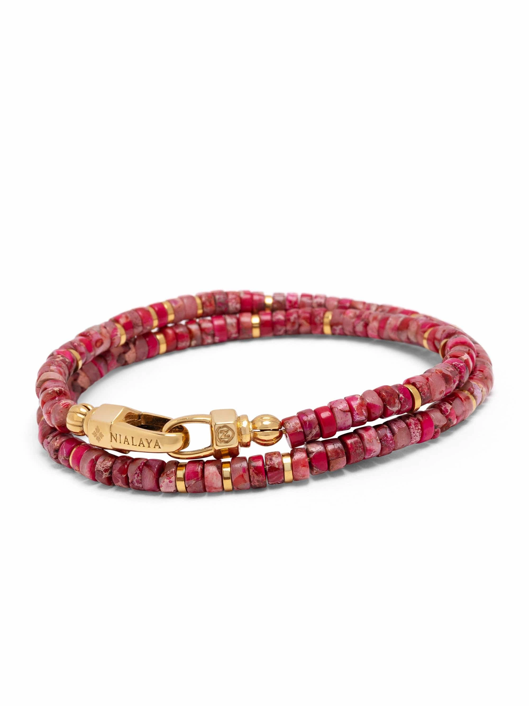 Red Howlite Heishi Wrap Bracelet