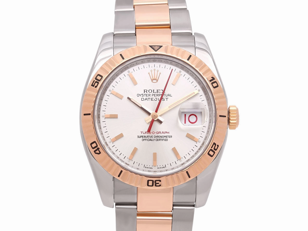 Rolex 'Turn-O-Graph' Datejust Watch in 18K Rose Gold and Stainless Steel, 36 mm