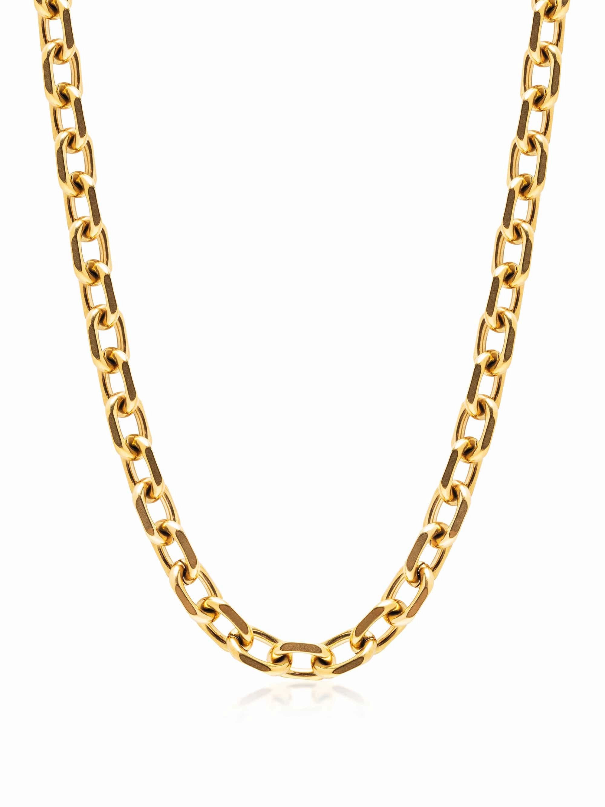 Round Cable Chain Necklace in Gold