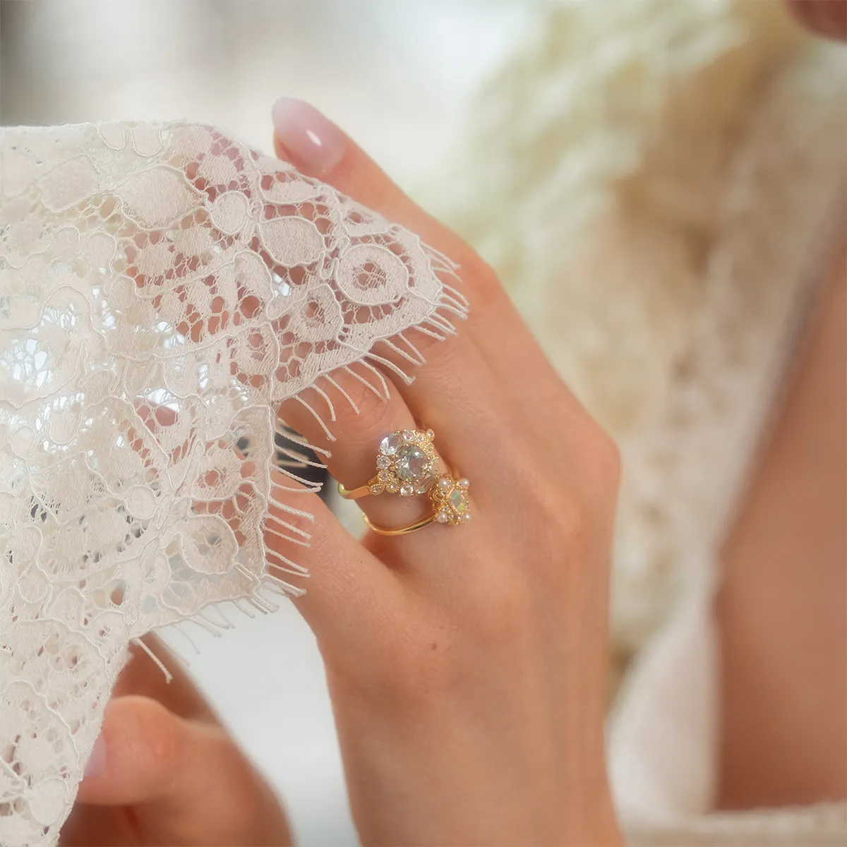 Royal Gardens Green Amethyst Cocktail Ring