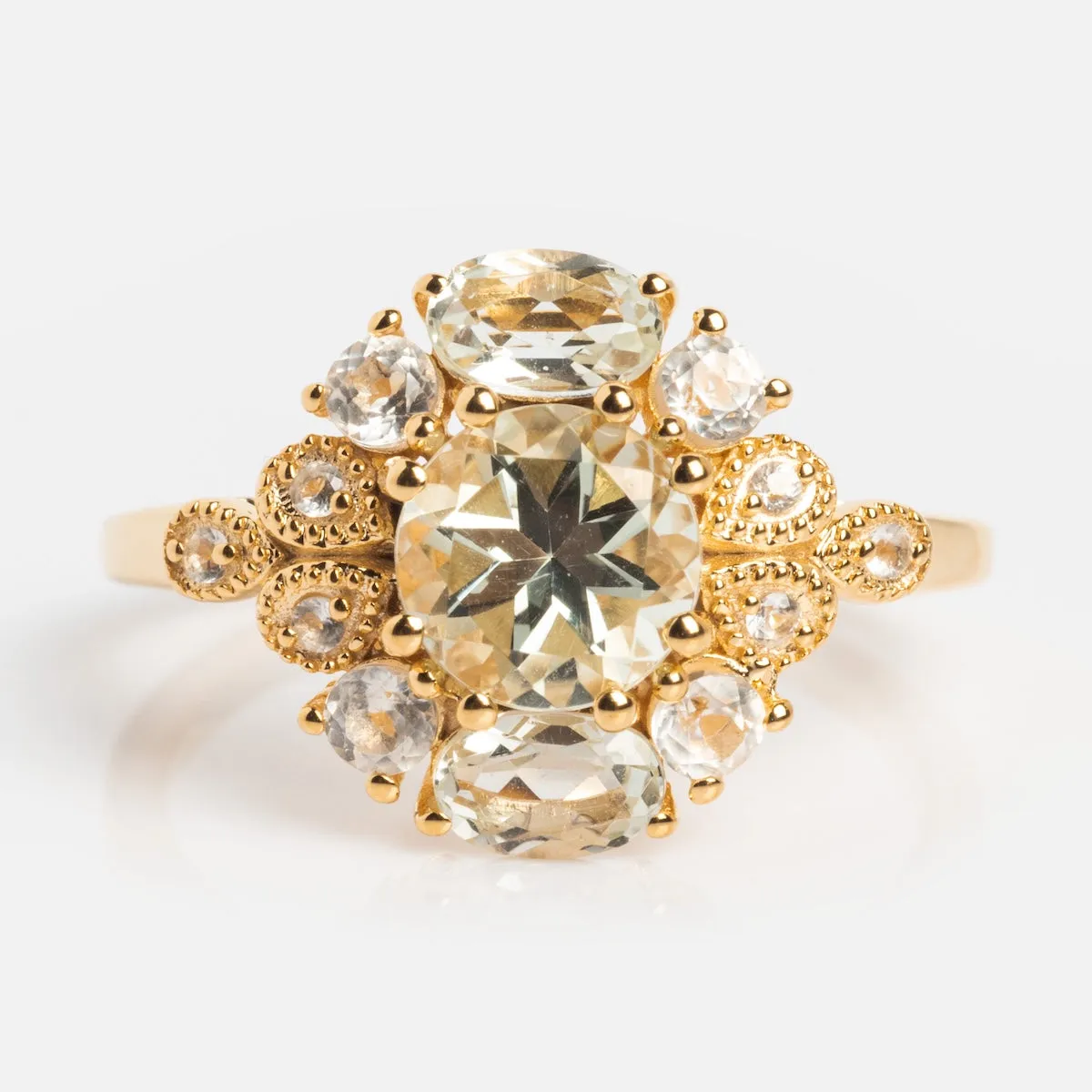 Royal Gardens Green Amethyst Cocktail Ring