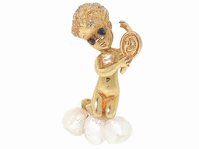 Ruser 'Monday's Child' Brooch in 14K