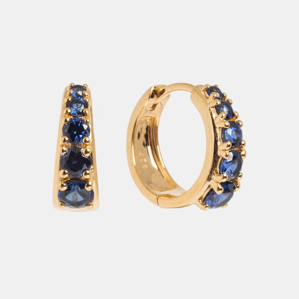 Sapphire Soliloquy Huggie Hoops