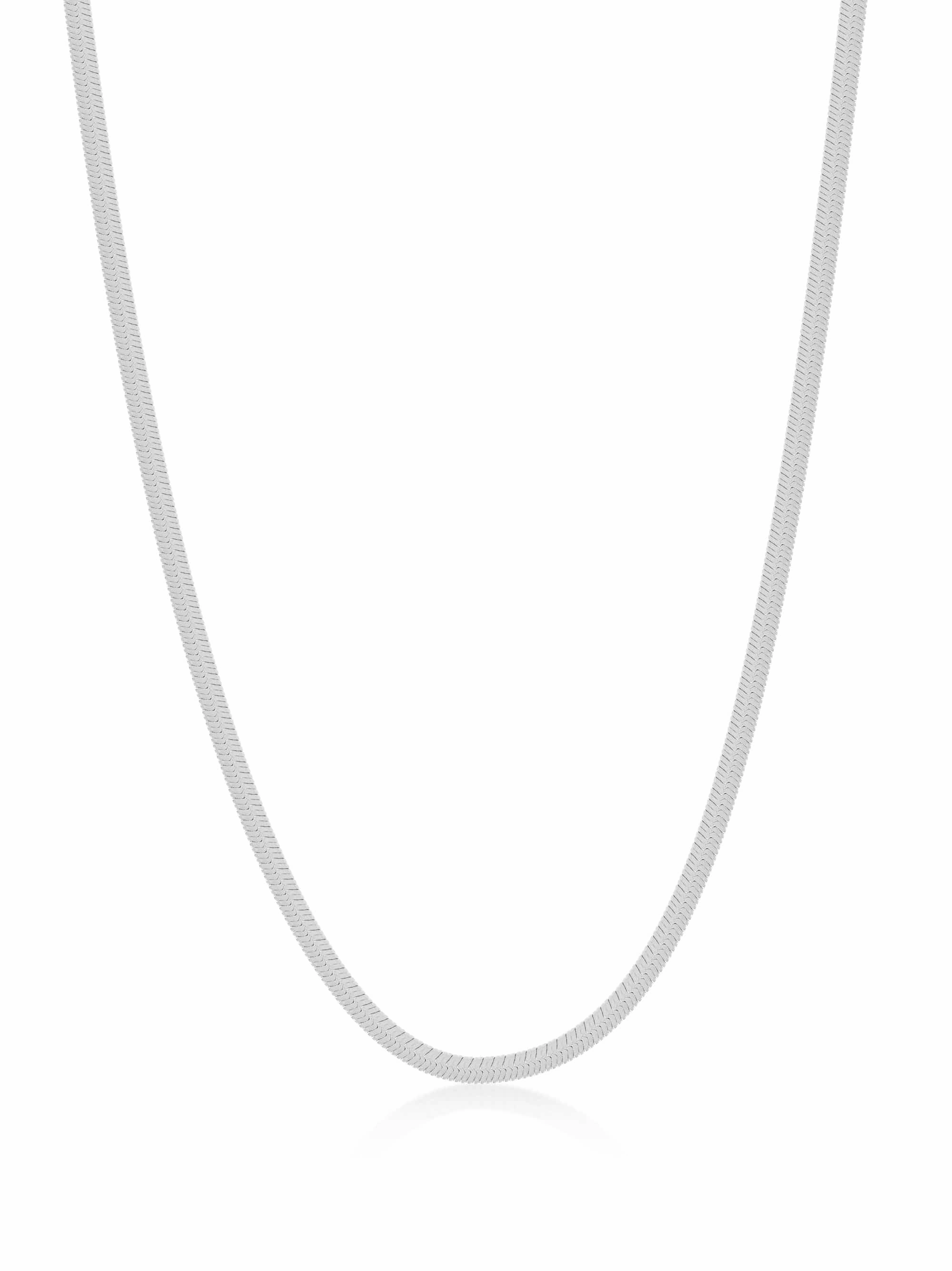 Snake Chain Necklace in Silver