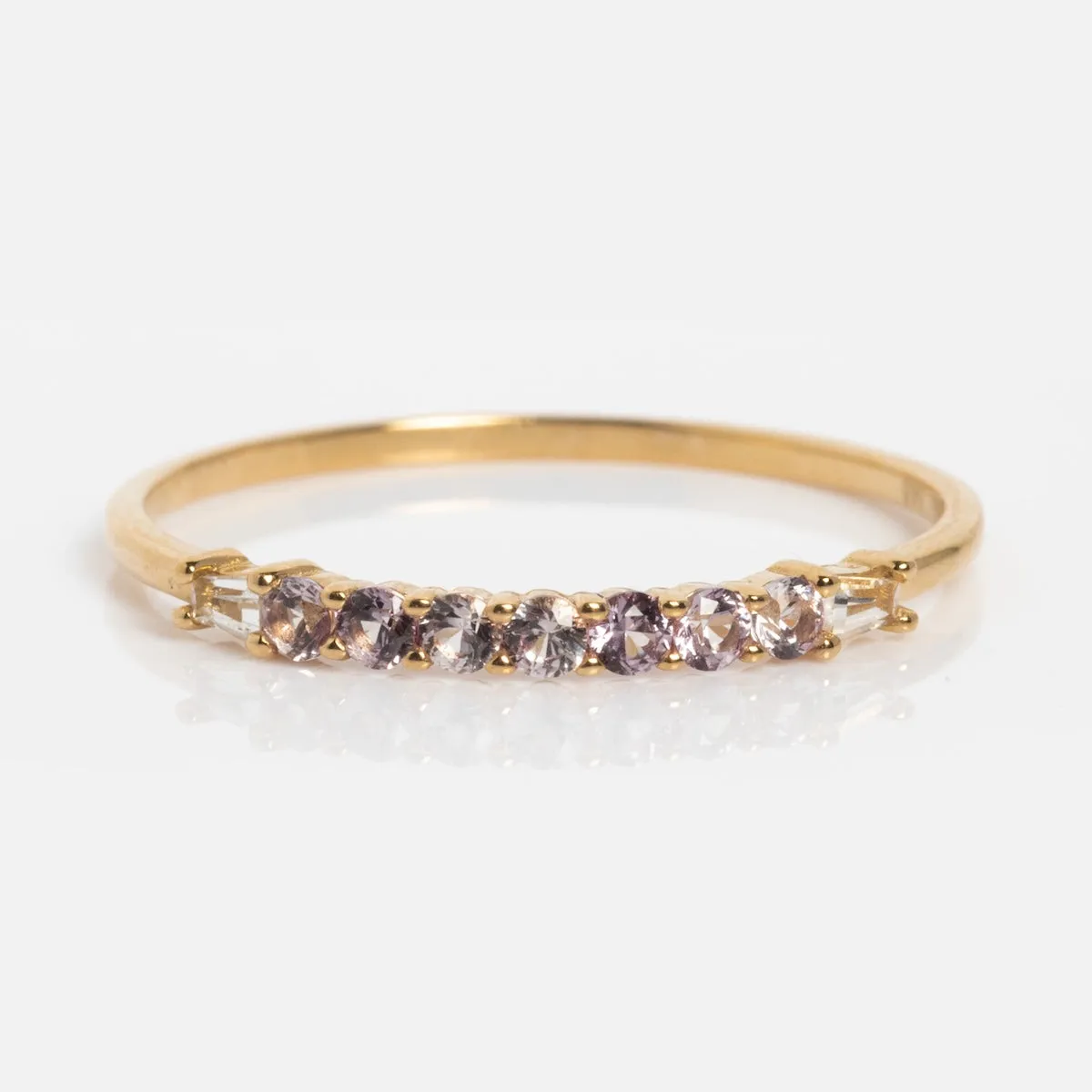 Solid Gold 2025 June Capsule Delicate Alexandrite Stacking Ring