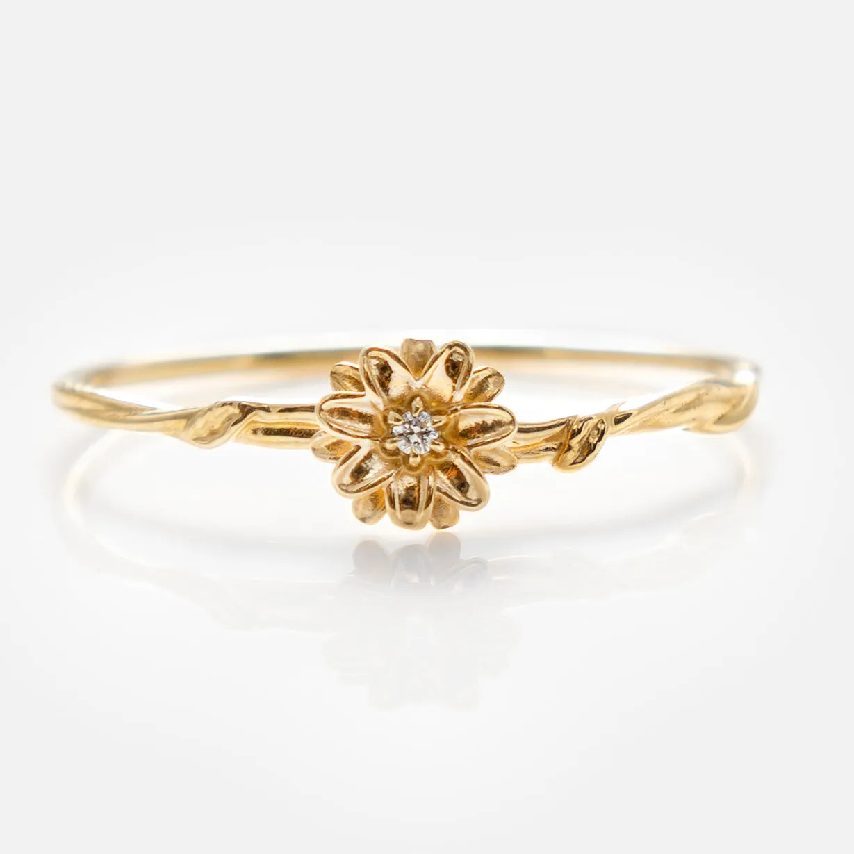 Solid Gold Birth Flower Ring