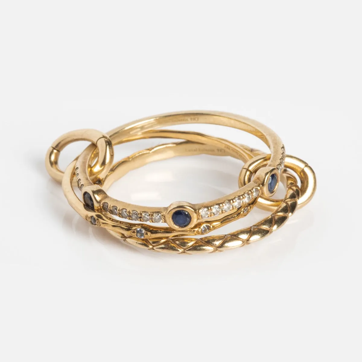 Solid Gold Delicate Woven Stacking Ring