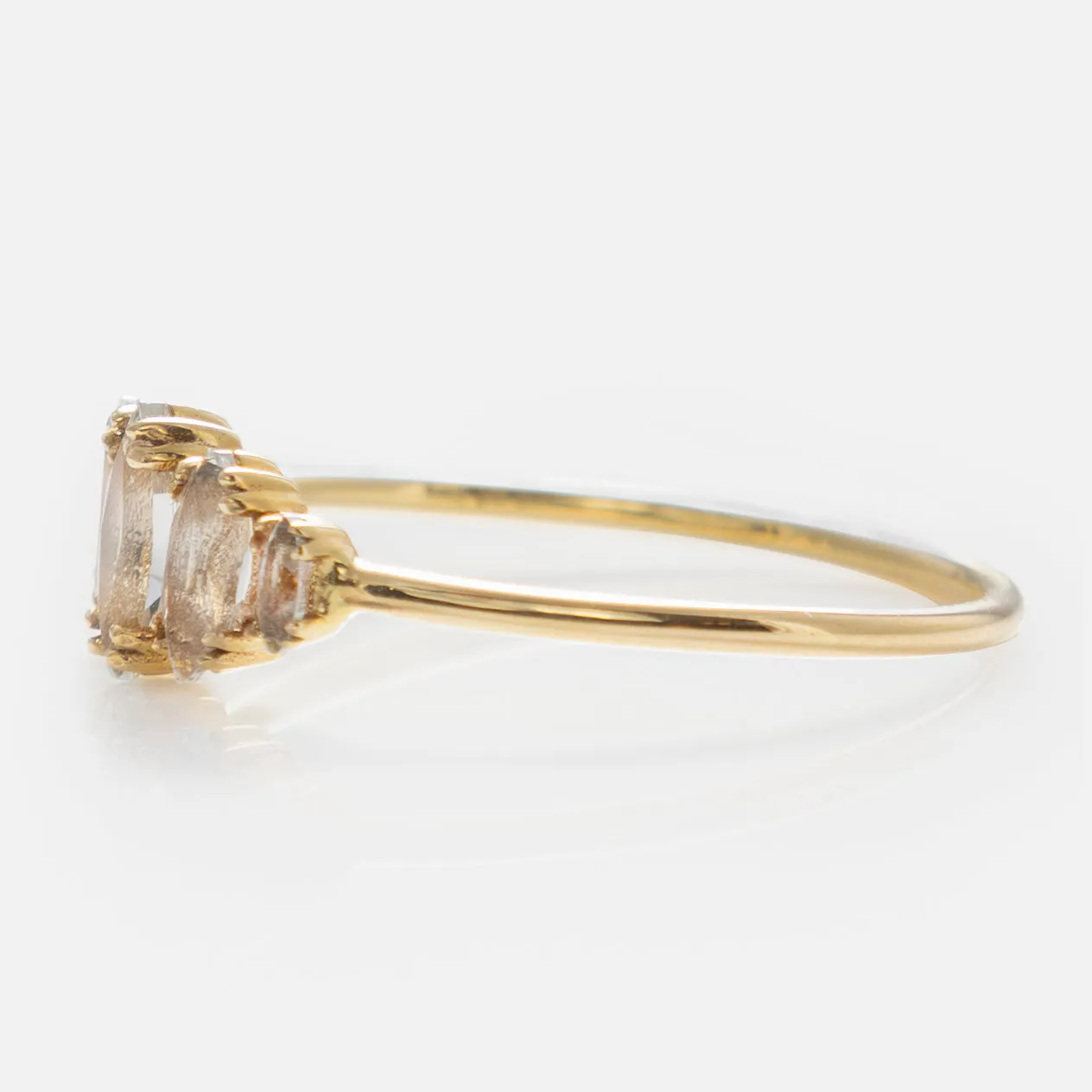 Solid Gold Essential Marquise Cluster Ring
