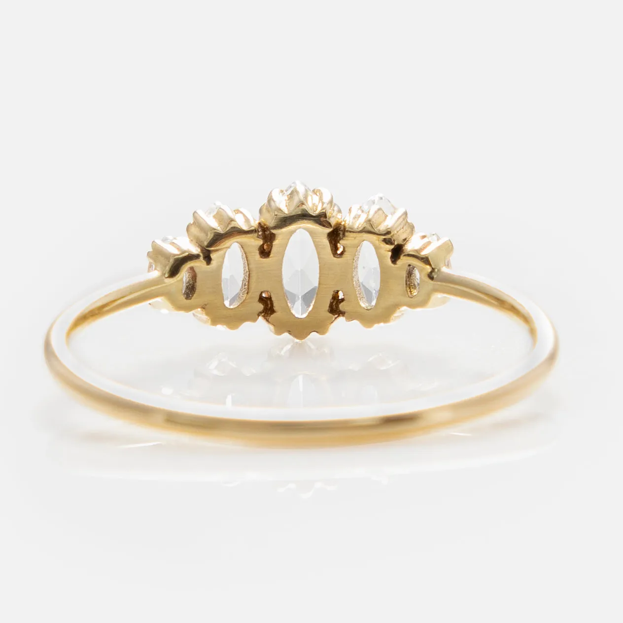 Solid Gold Essential Marquise Cluster Ring
