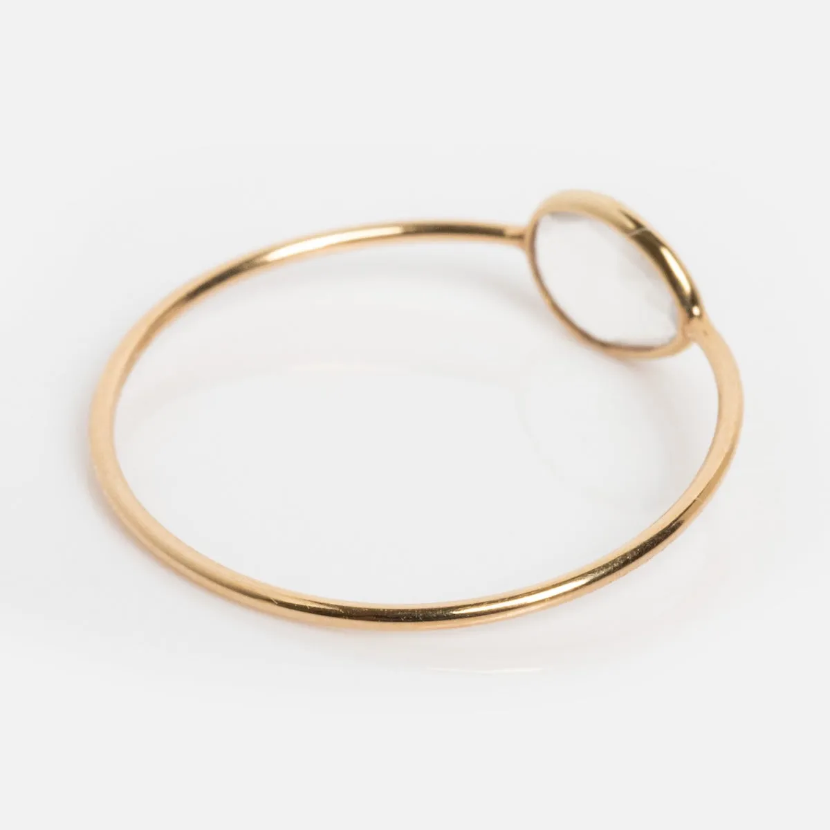 Solid Gold Horizon Moonstone Ring