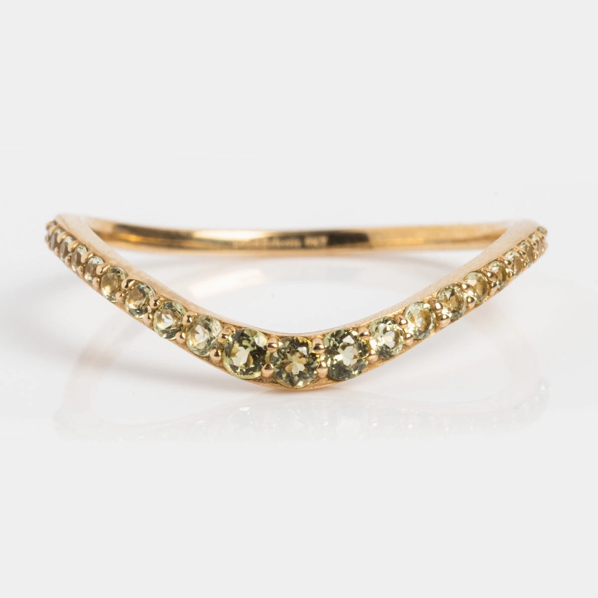 Solid Gold 2025 August Capsule Peridot Ring Set with Free Gift