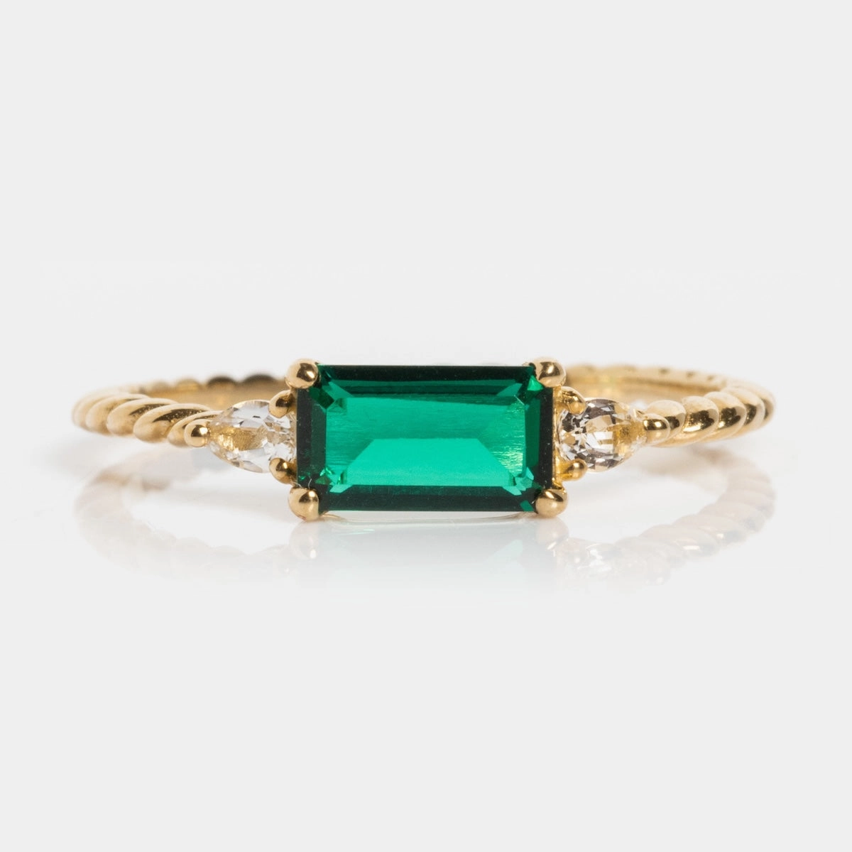 Solid Gold 2025 May Capsule Emerald Statement Set with Free Gift