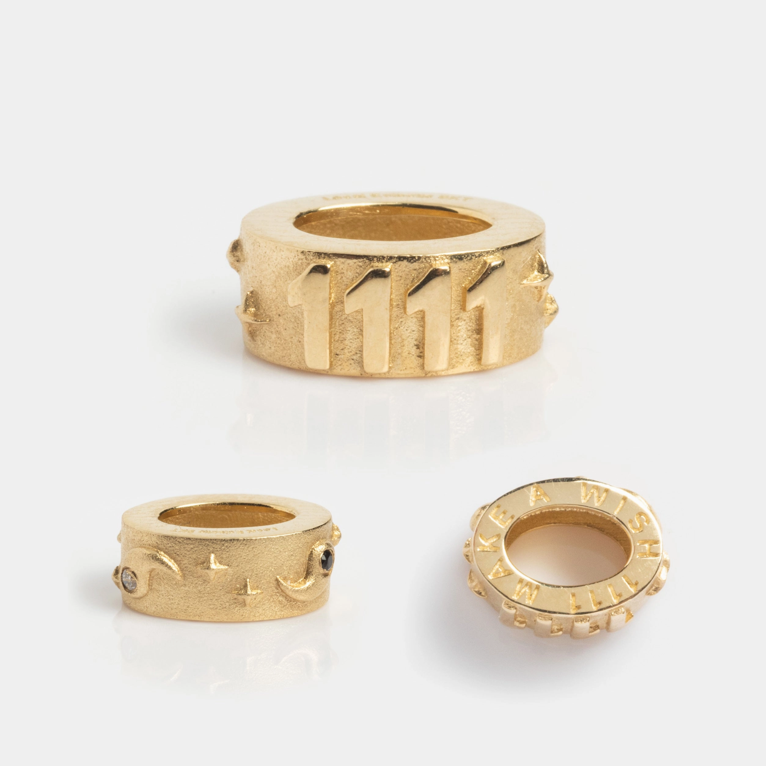 Solid Gold Angel Number Spacer Charm