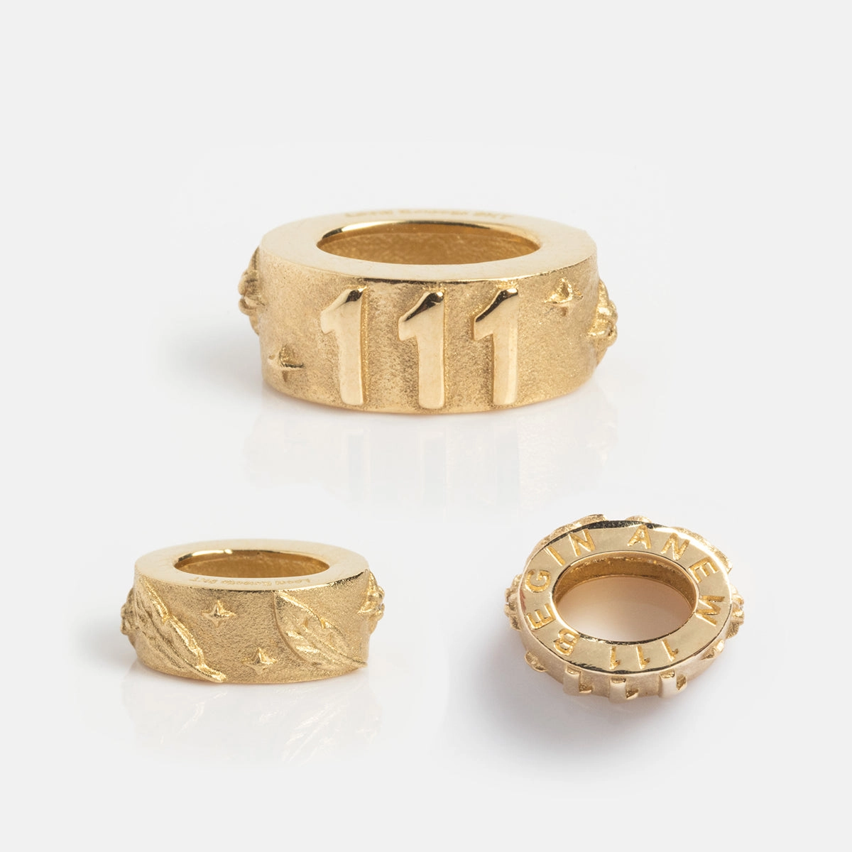 Solid Gold Angel Number Spacer Charm